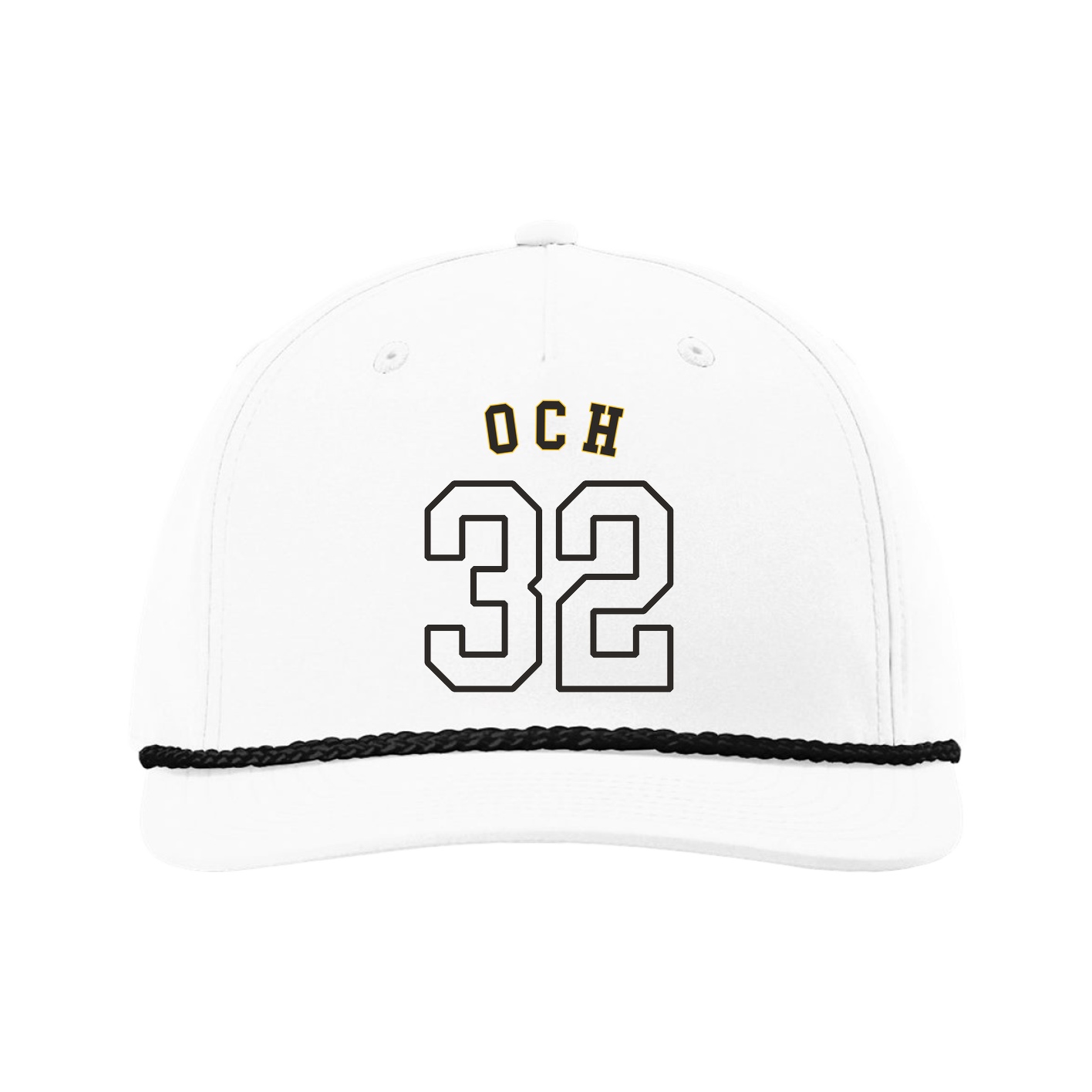 Five-Panel Classic Rope Cap — Shirsey Arch in White