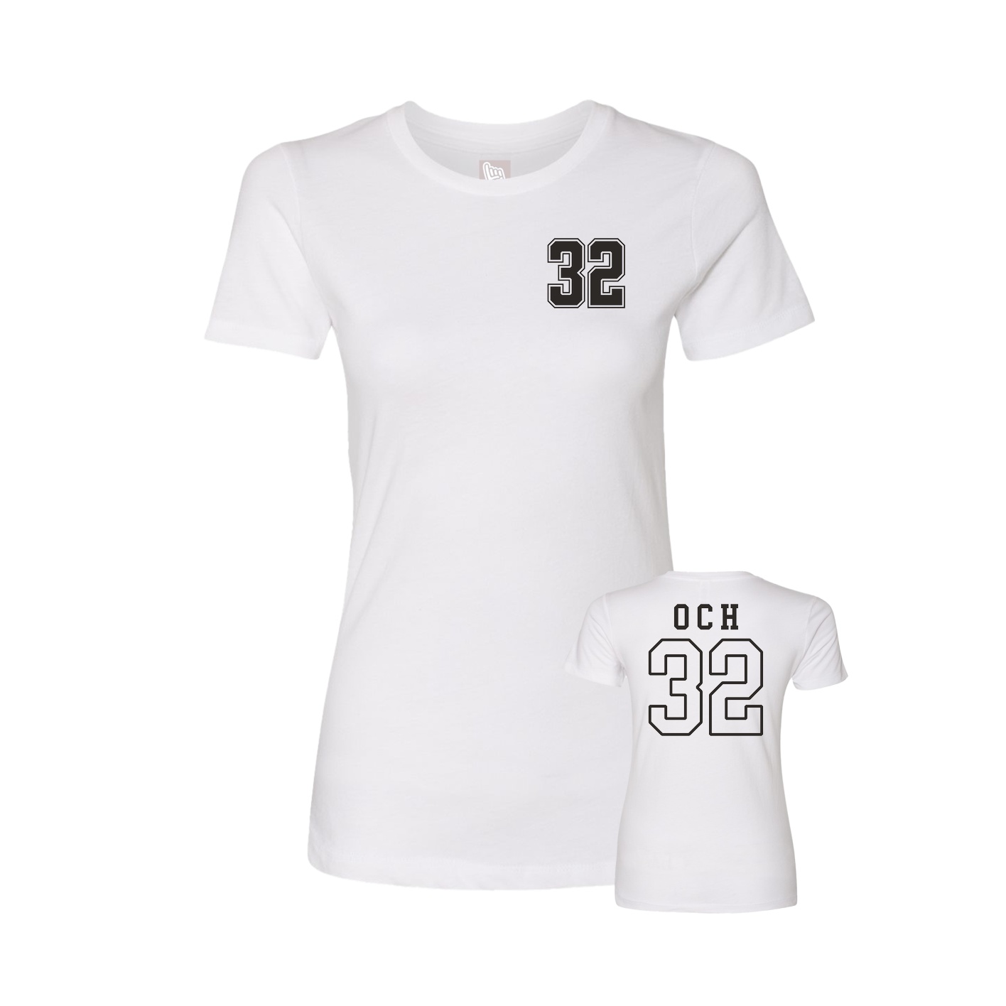 Womens Tee — Chest Back in White