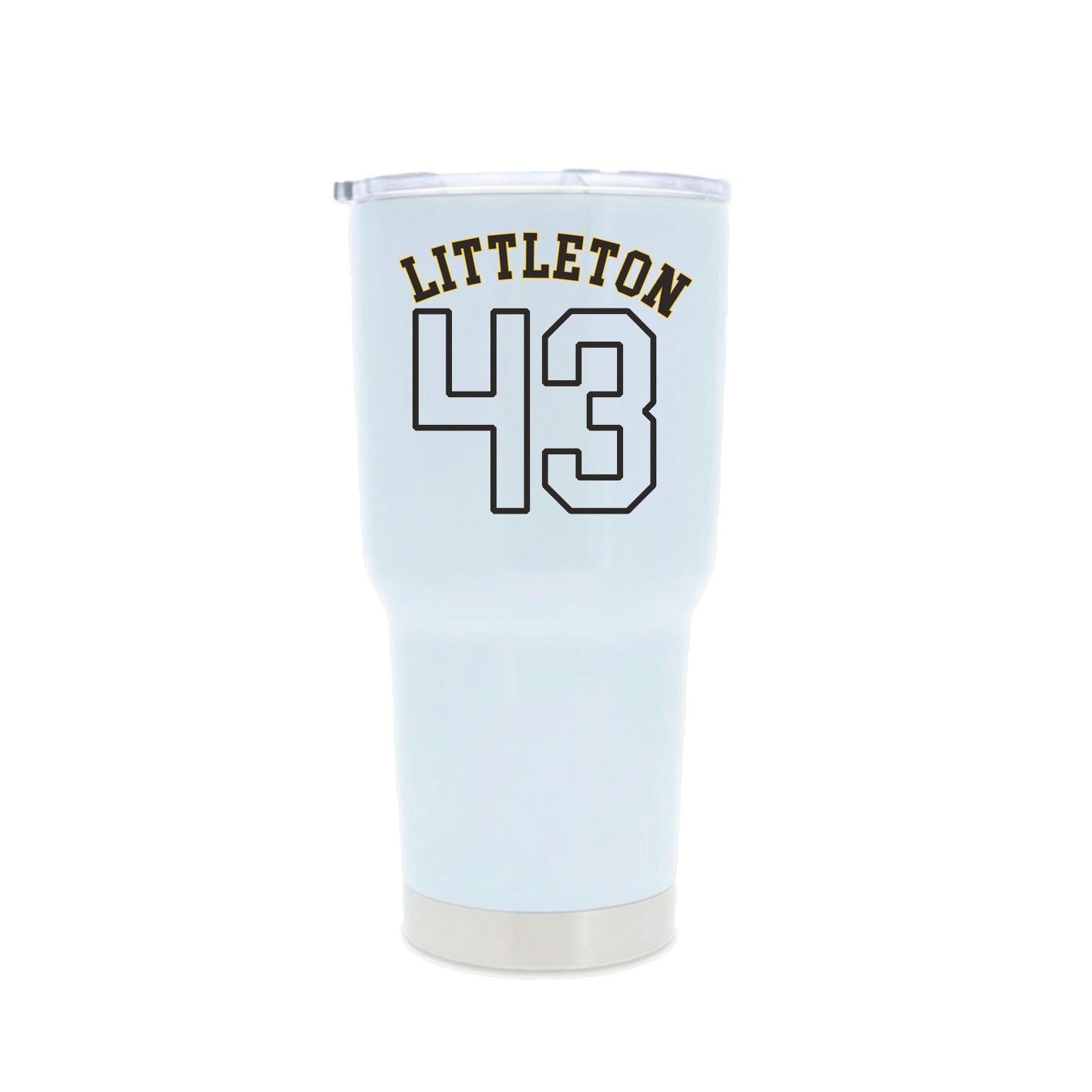 30oz Stainless Steel Tumbler — Shirsey Arch in White