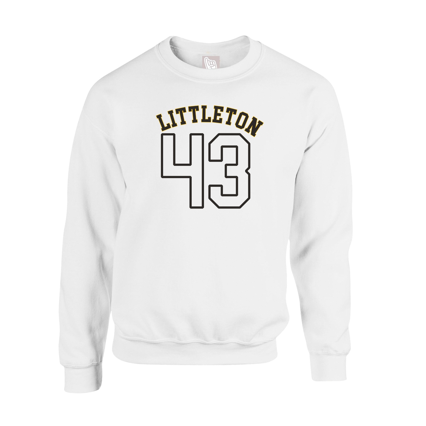Fleece Crew — Shirsey Arch in White