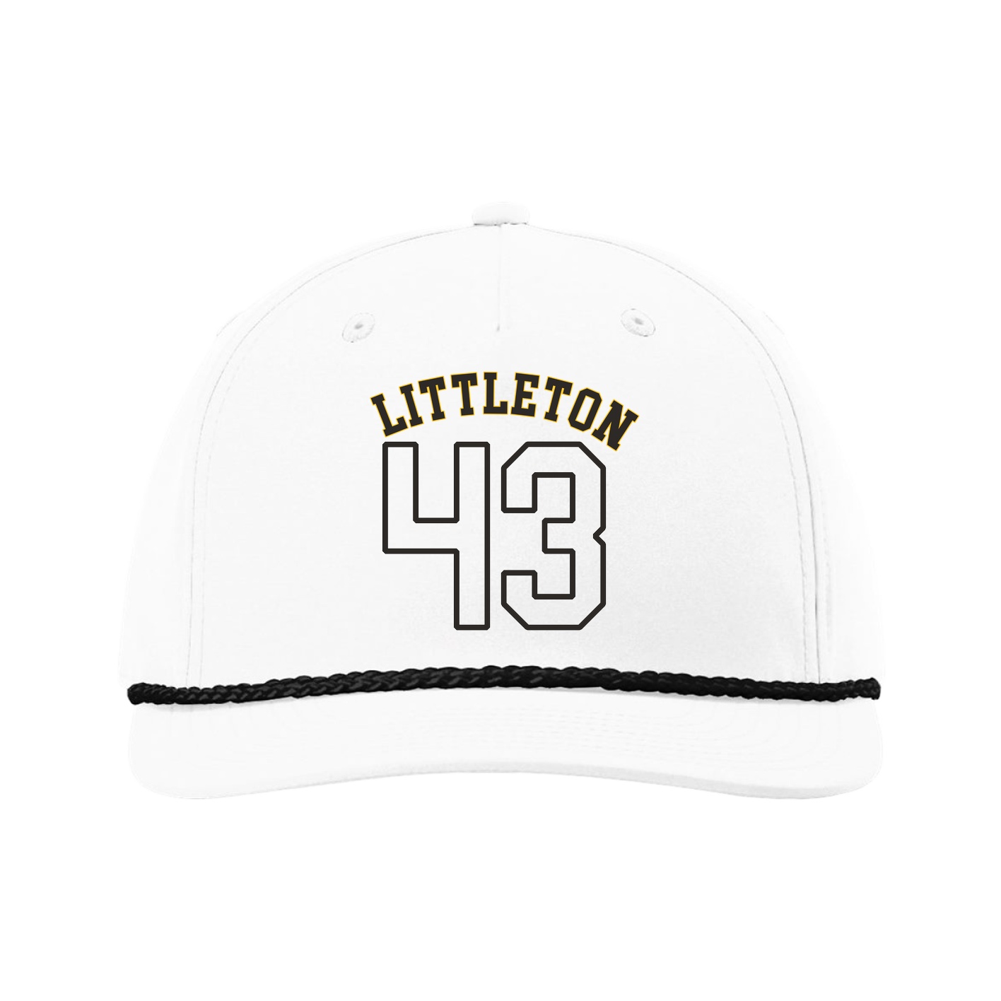 Five-Panel Classic Rope Cap — Shirsey Arch in White