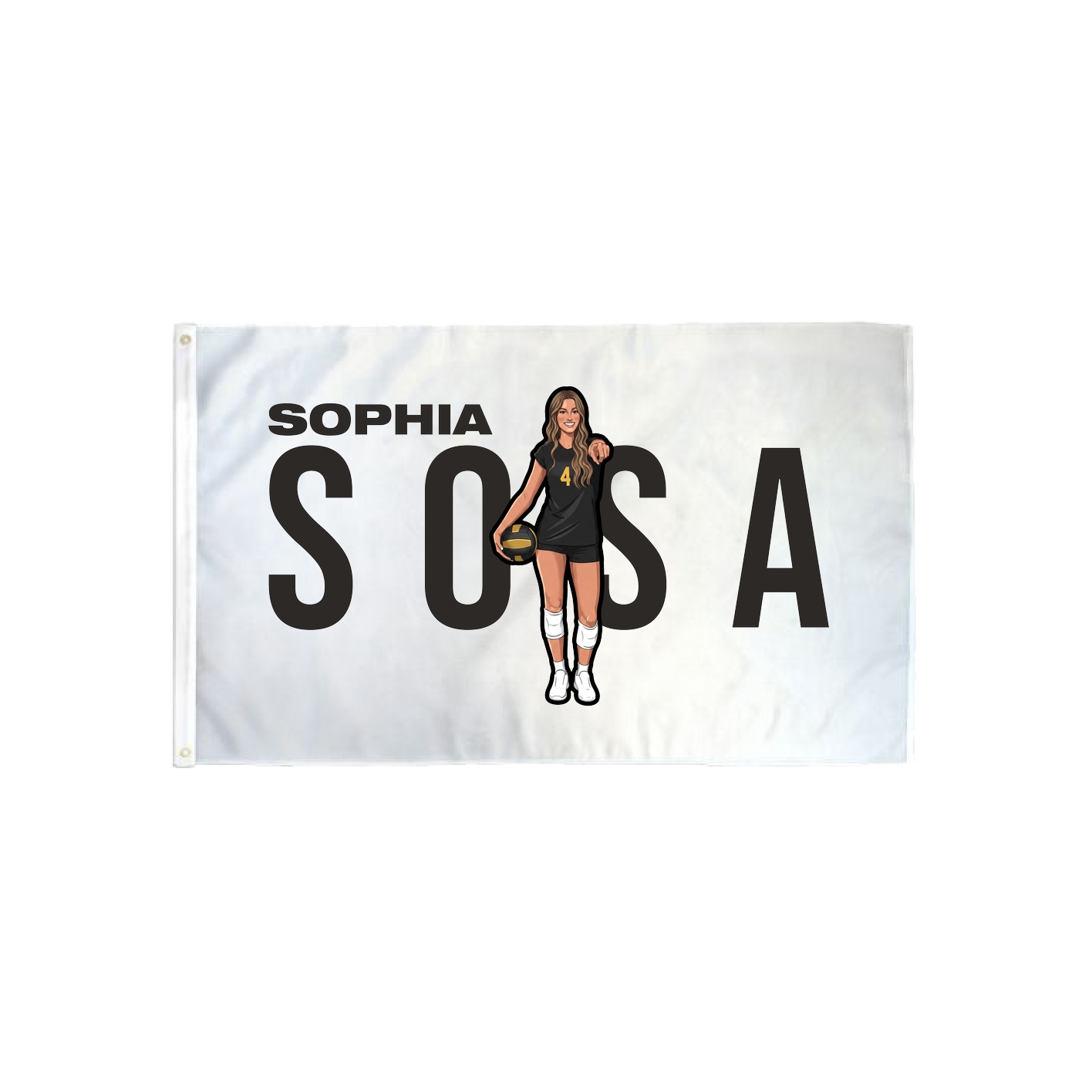 3x5 Flag — Player Name in Classic