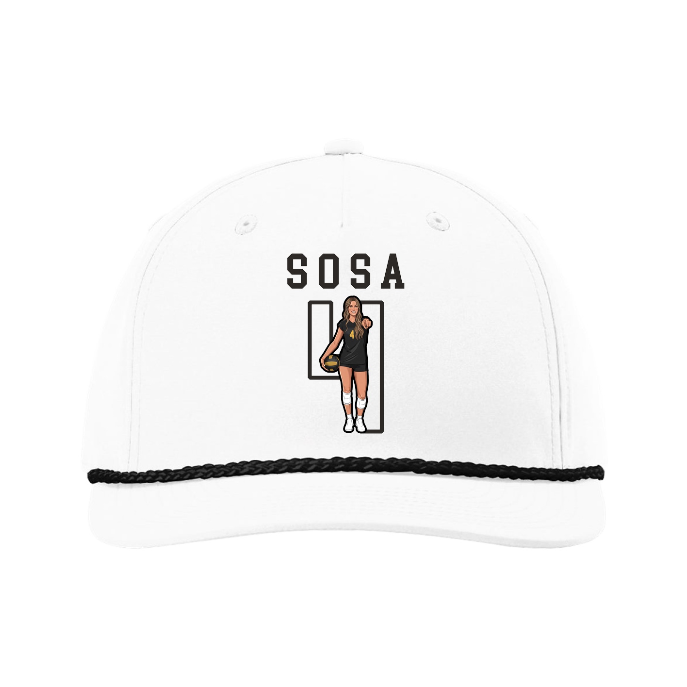 Five-Panel Classic Rope Cap — Shirsey in White