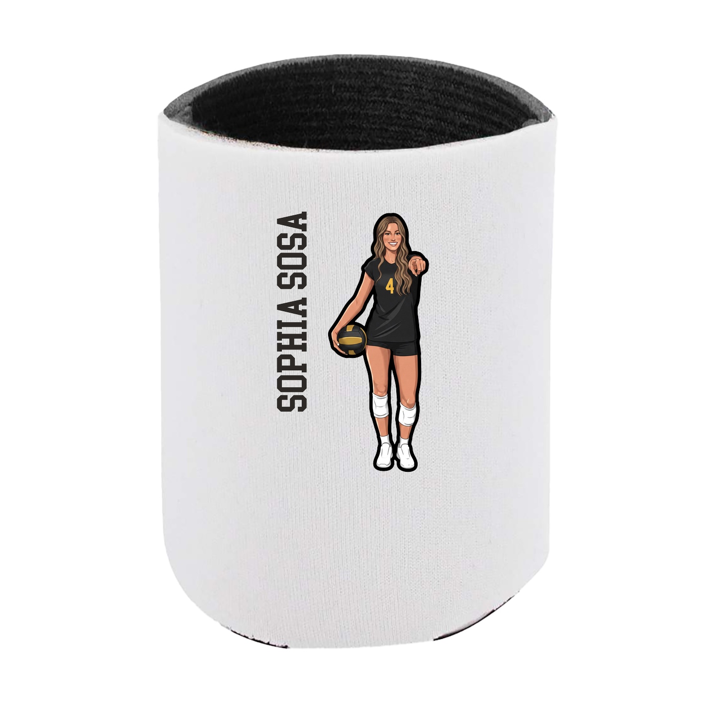 Can Holder — Name Vertical in White