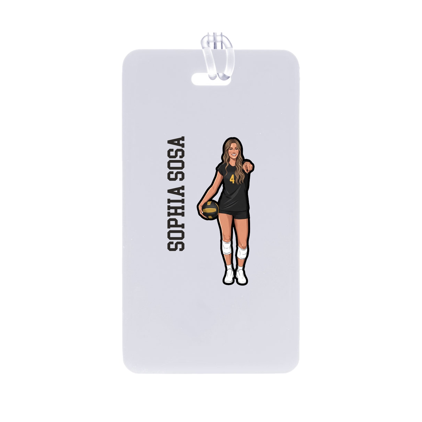 Bag Tag — Name Vertical in Classic