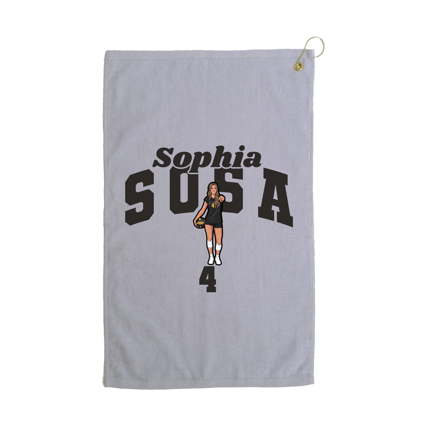 Golf Towel — Signature Arch in Grey