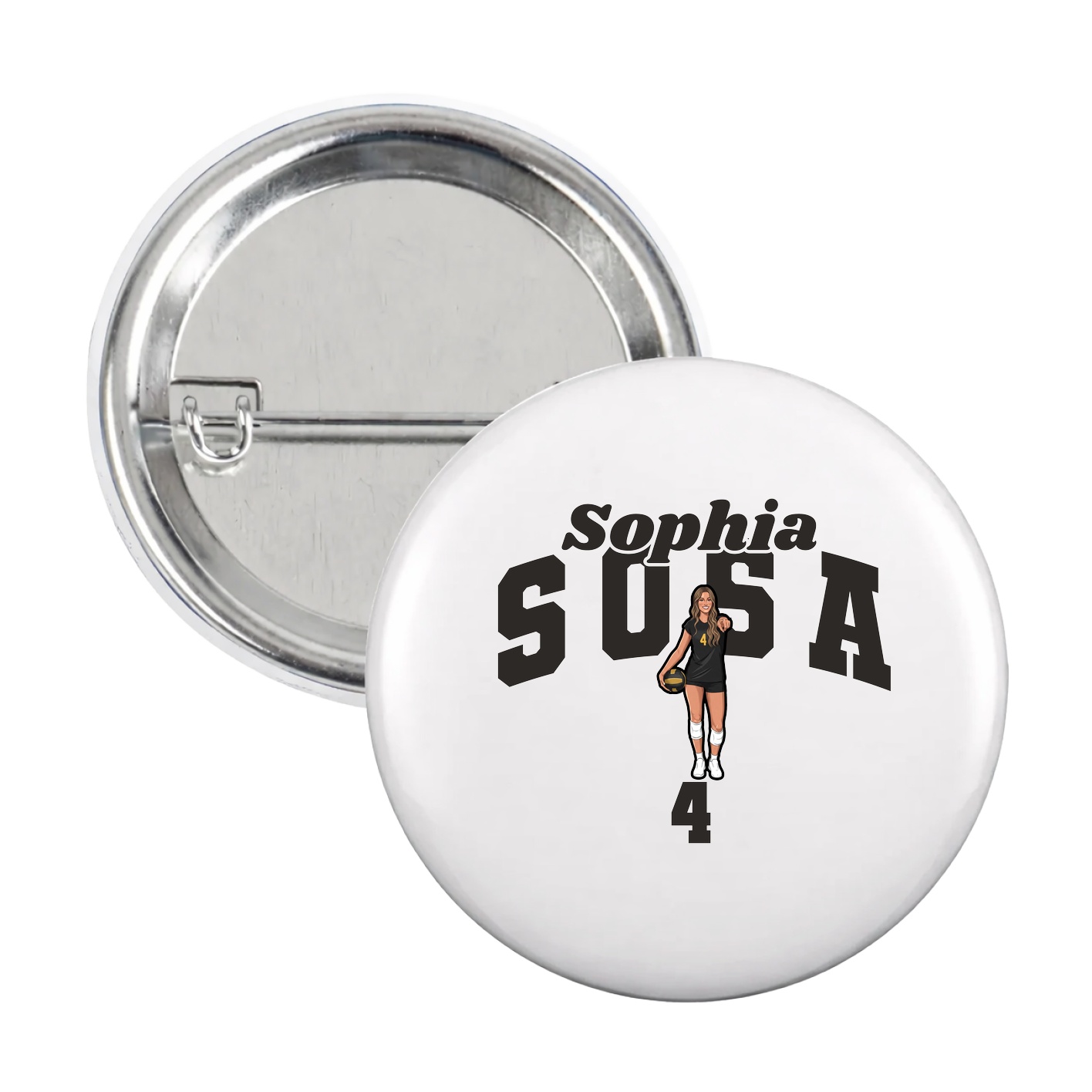 Game Day Button — Signature Arch in White