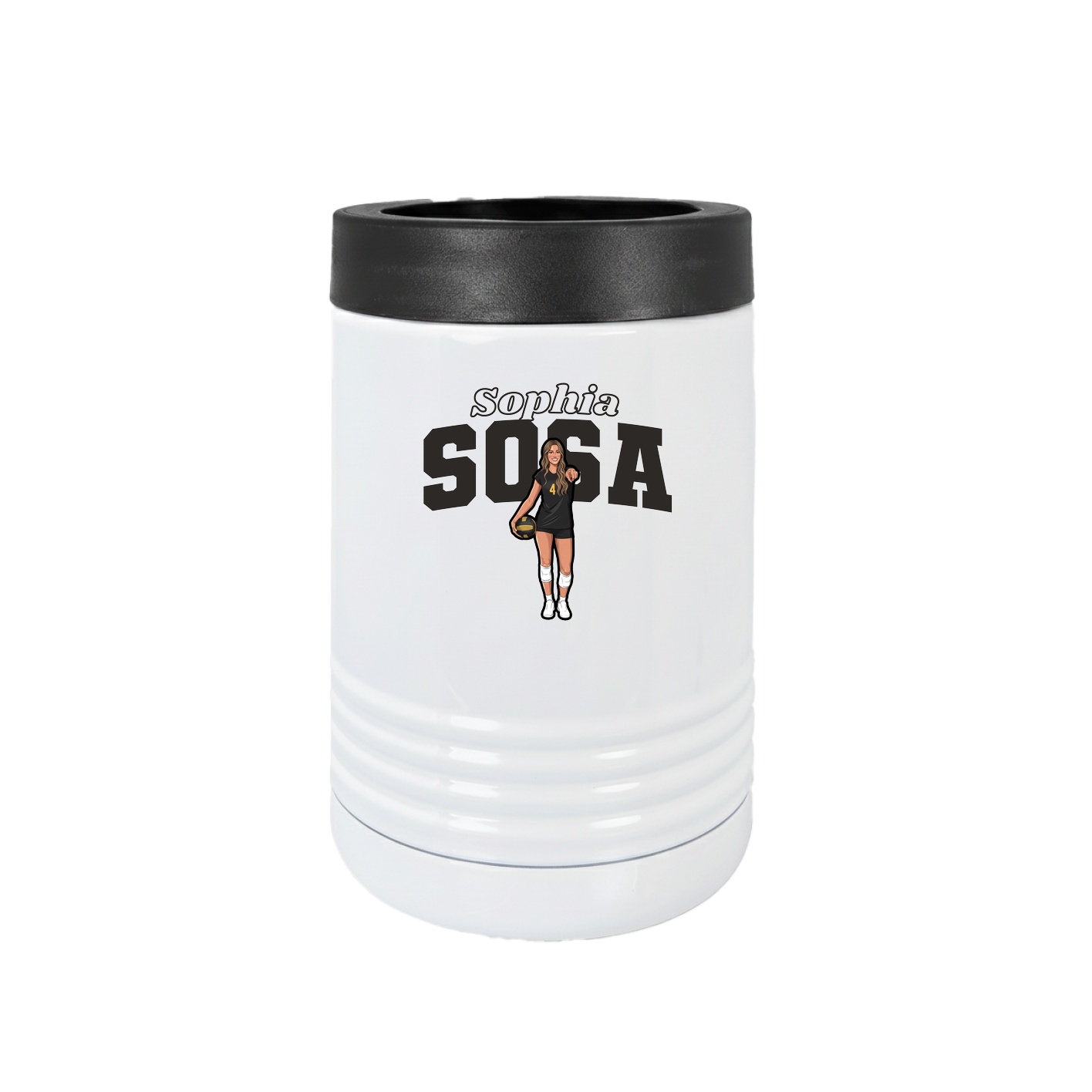 Beverage Holder — Name Arch in White