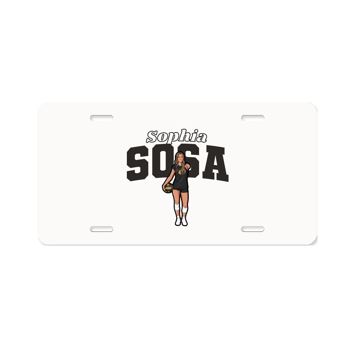 License Plate — Name Arch in Classic