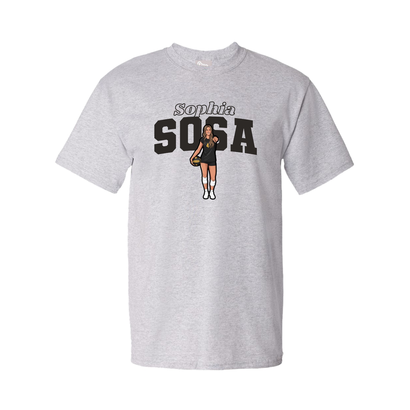Youth Tee — Name Arch in Grey