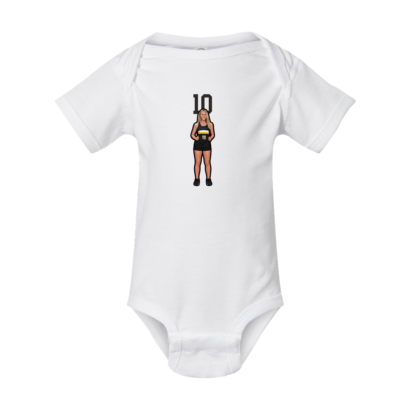 Baby Onesie — Number Top in White