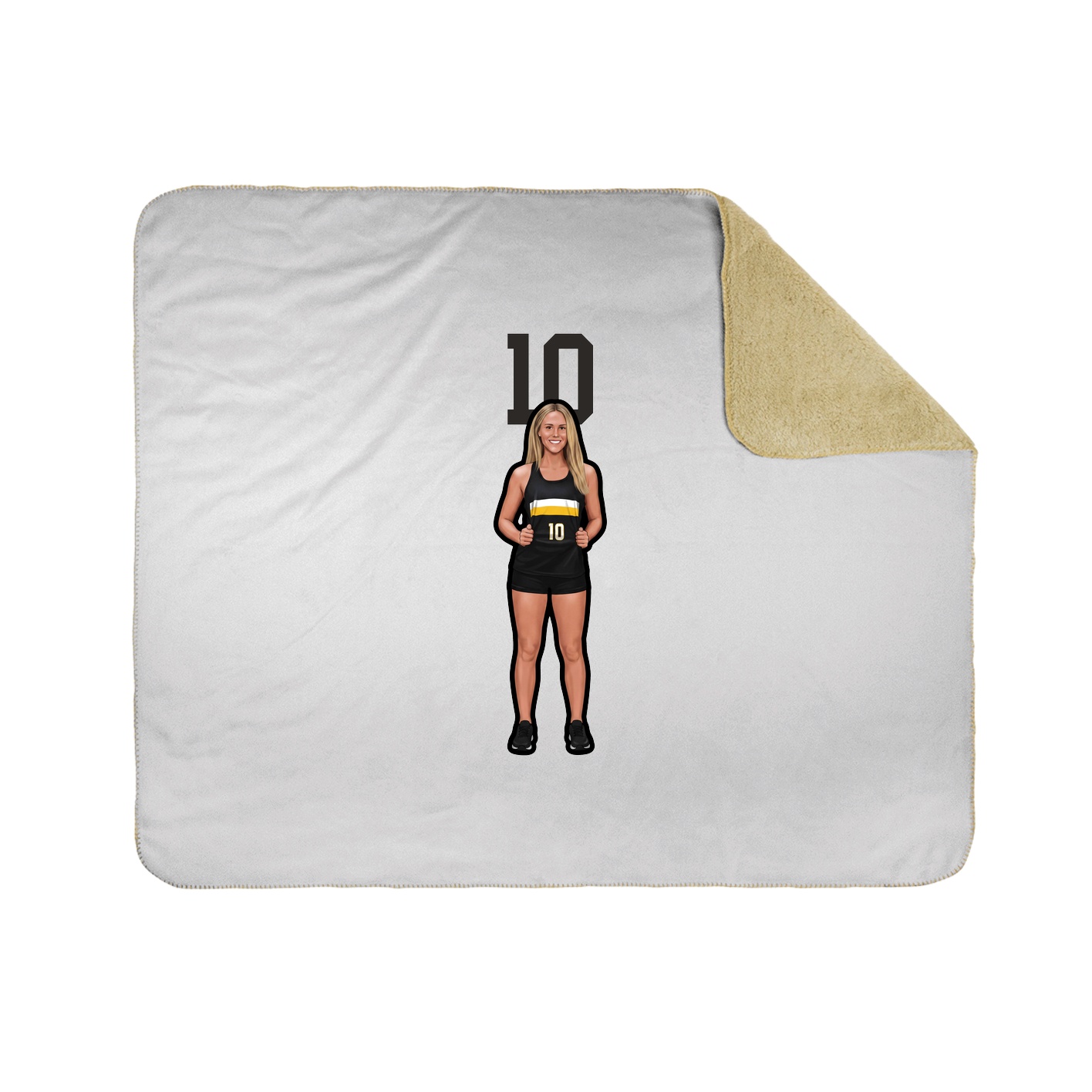 Throw Blanket — Number Top in White