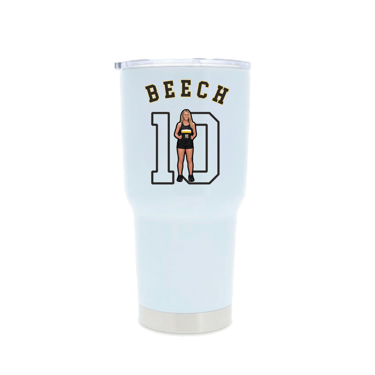 30oz Stainless Steel Tumbler — Shirsey Arch in White