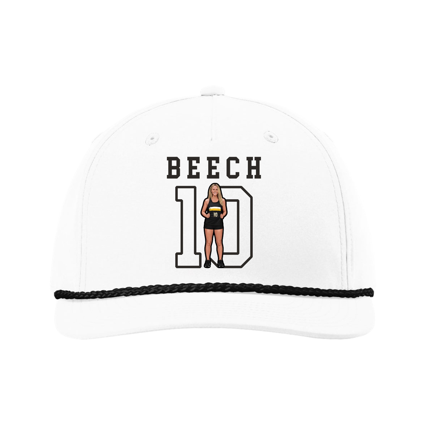 Five-Panel Classic Rope Cap — Shirsey in White