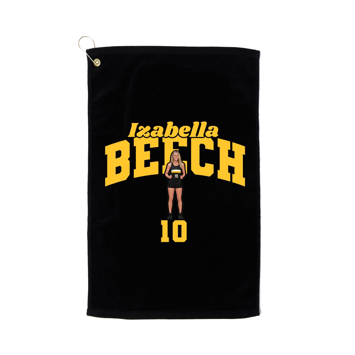 Golf Towel — Signature Arch in Black