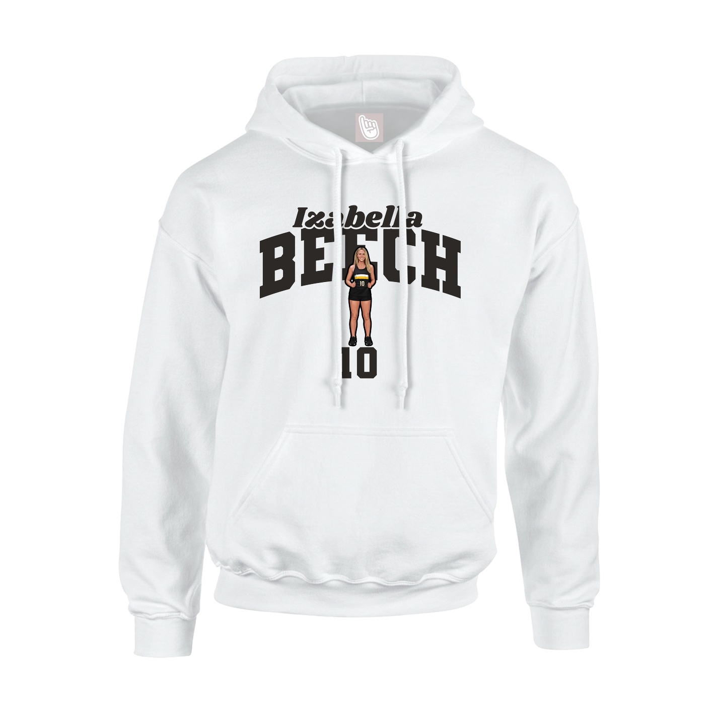Hoodie — Signature Arch in White