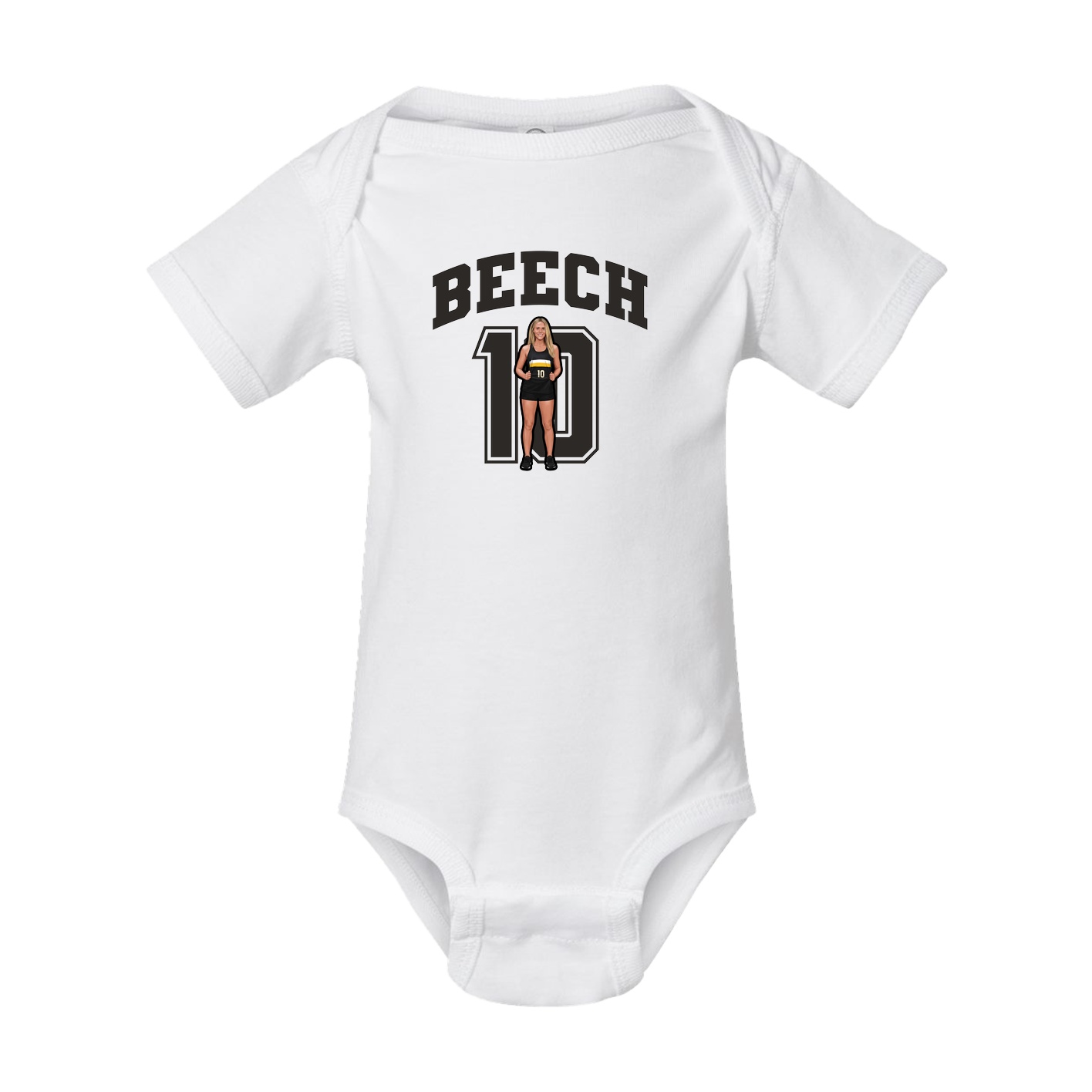 Baby Onesie — Number in White