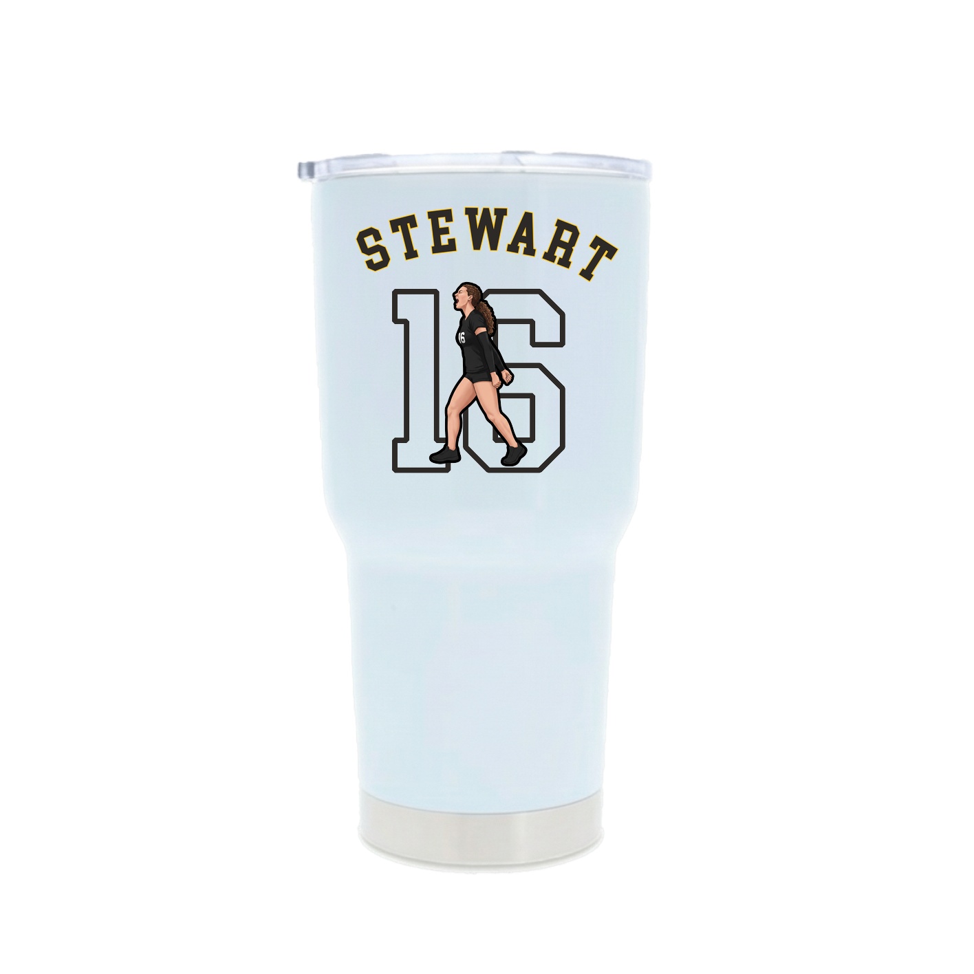 30oz Stainless Steel Tumbler — Shirsey Arch in White