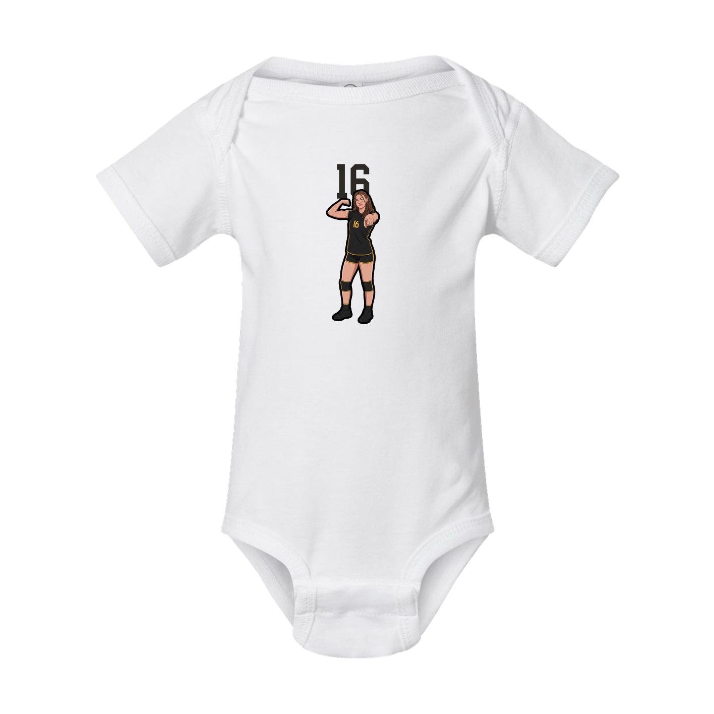 Baby Onesie — Number Top in White