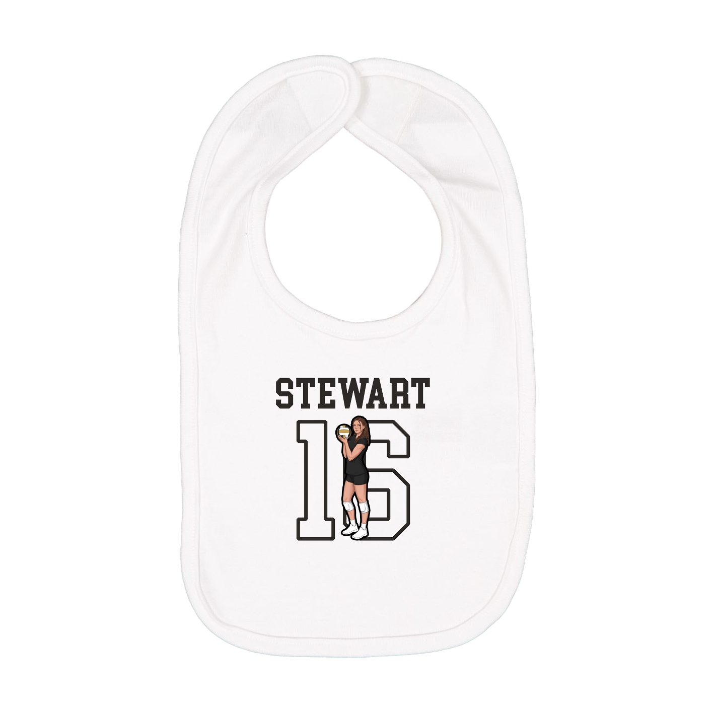 Infant Bib — Shirsey in White