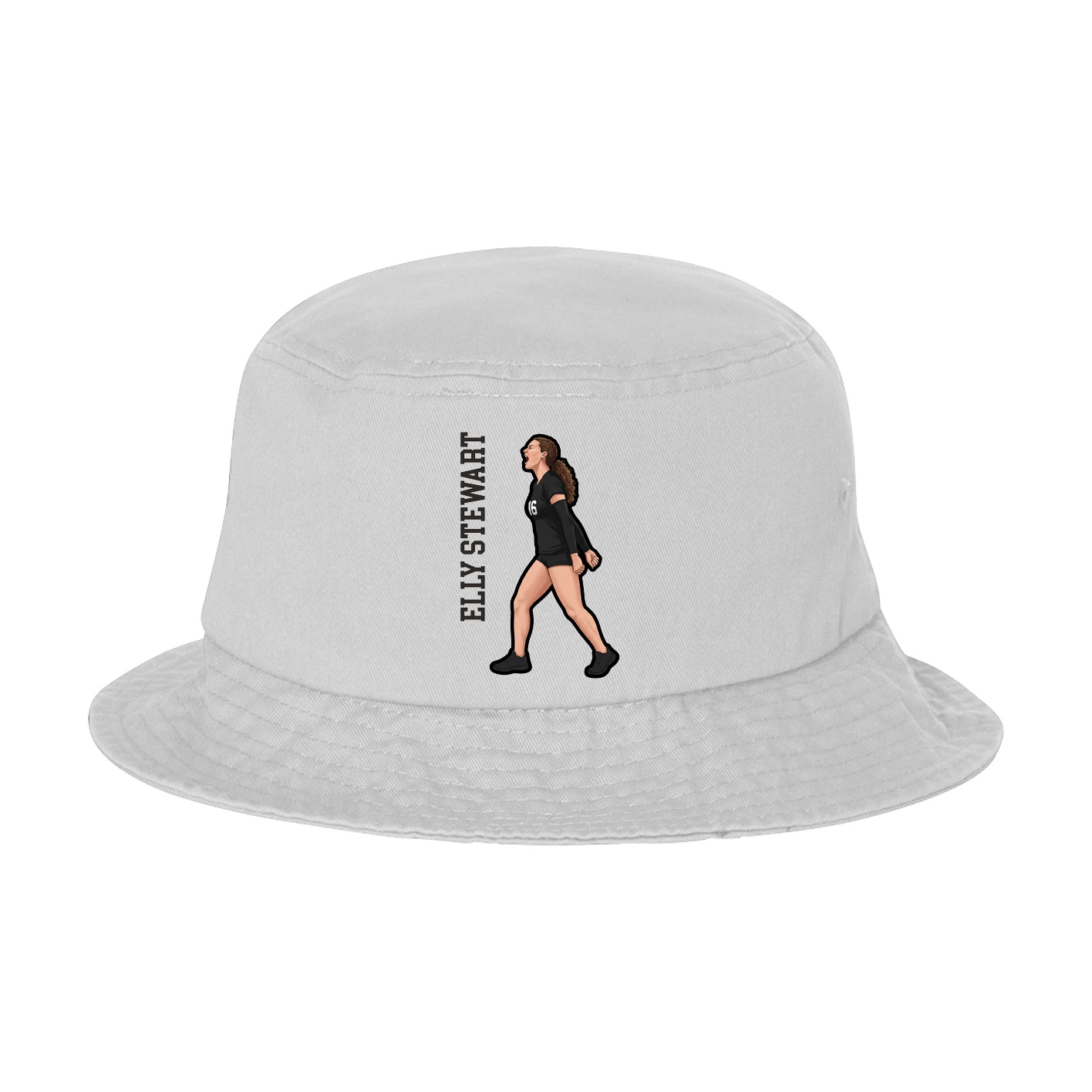 Bucket Cap — Name Vertical in White