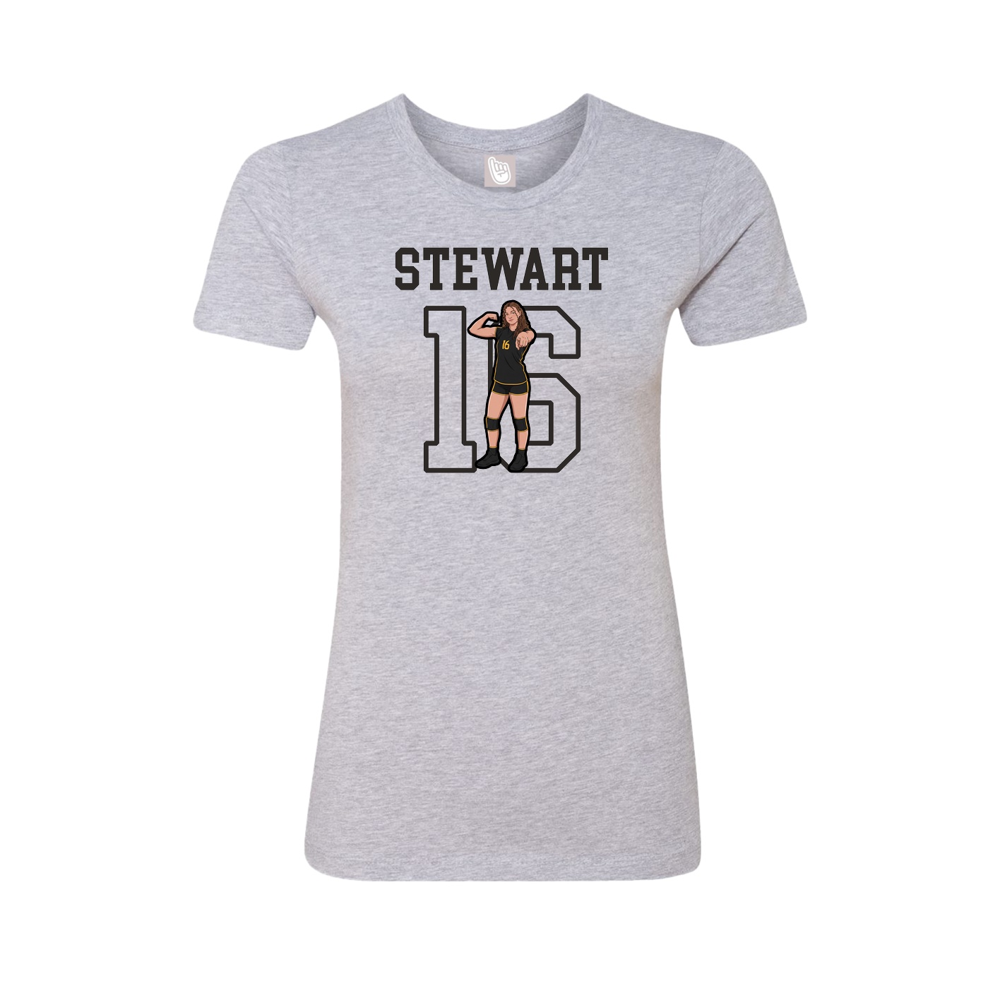 Fitted Women's Tee — Shirsey in Grey