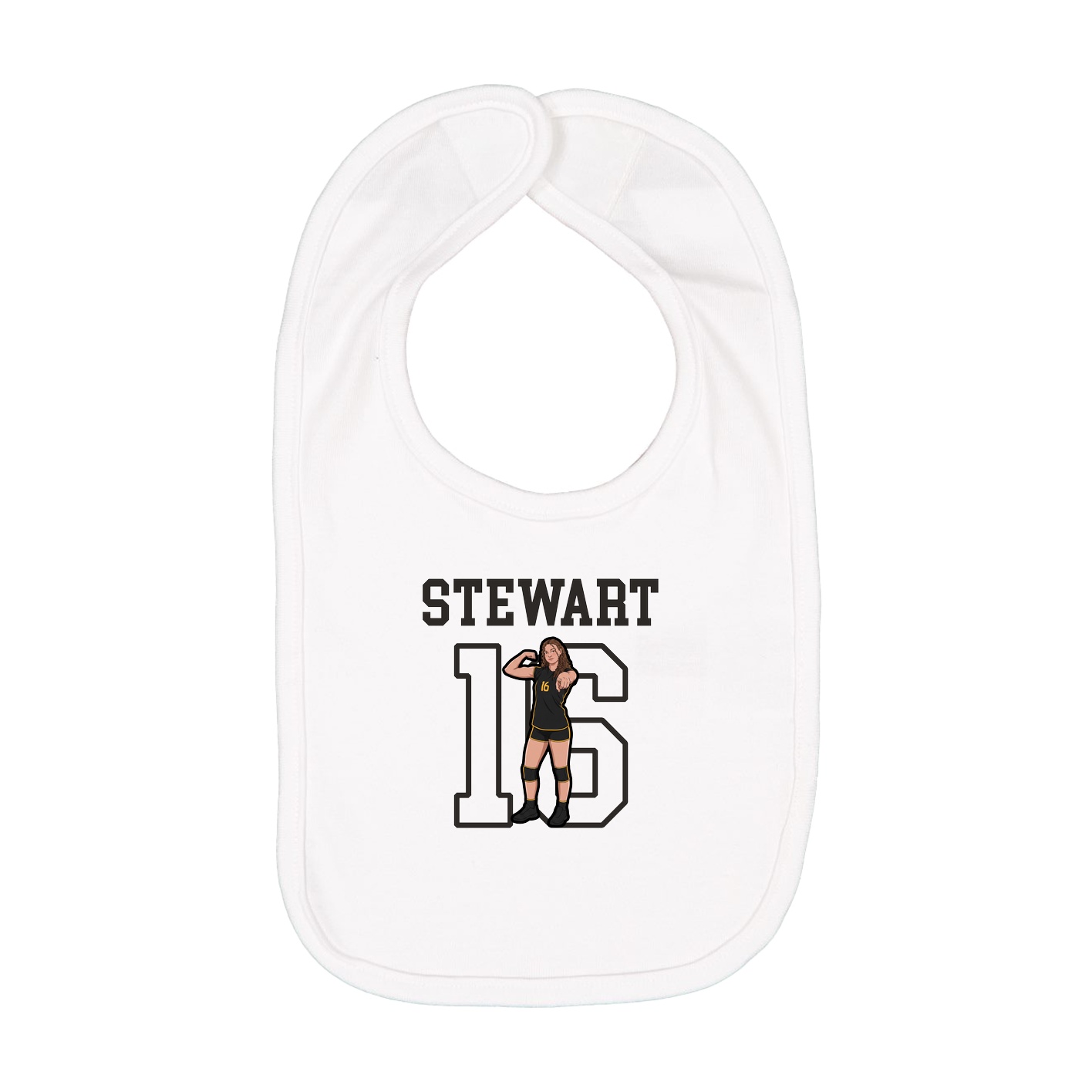 Infant Bib — Shirsey in White