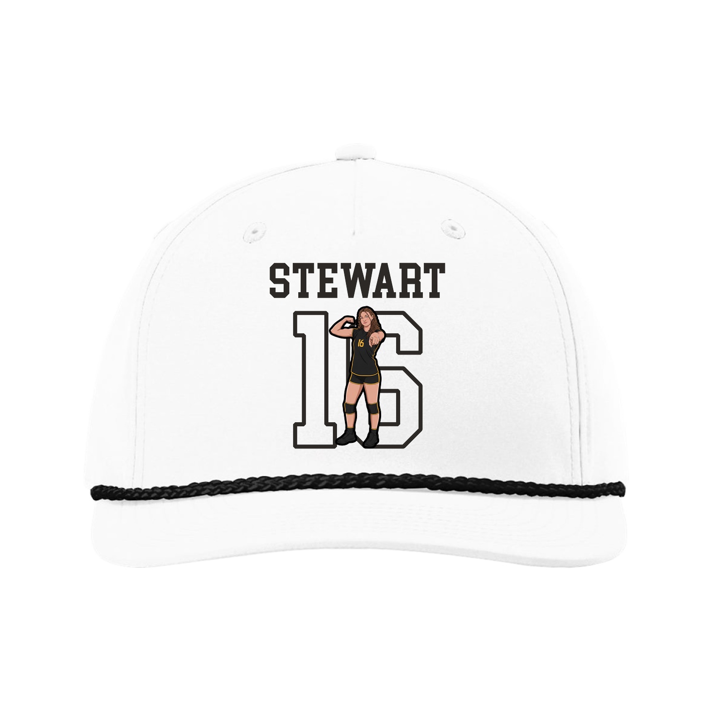 Five-Panel Classic Rope Cap — Shirsey in White