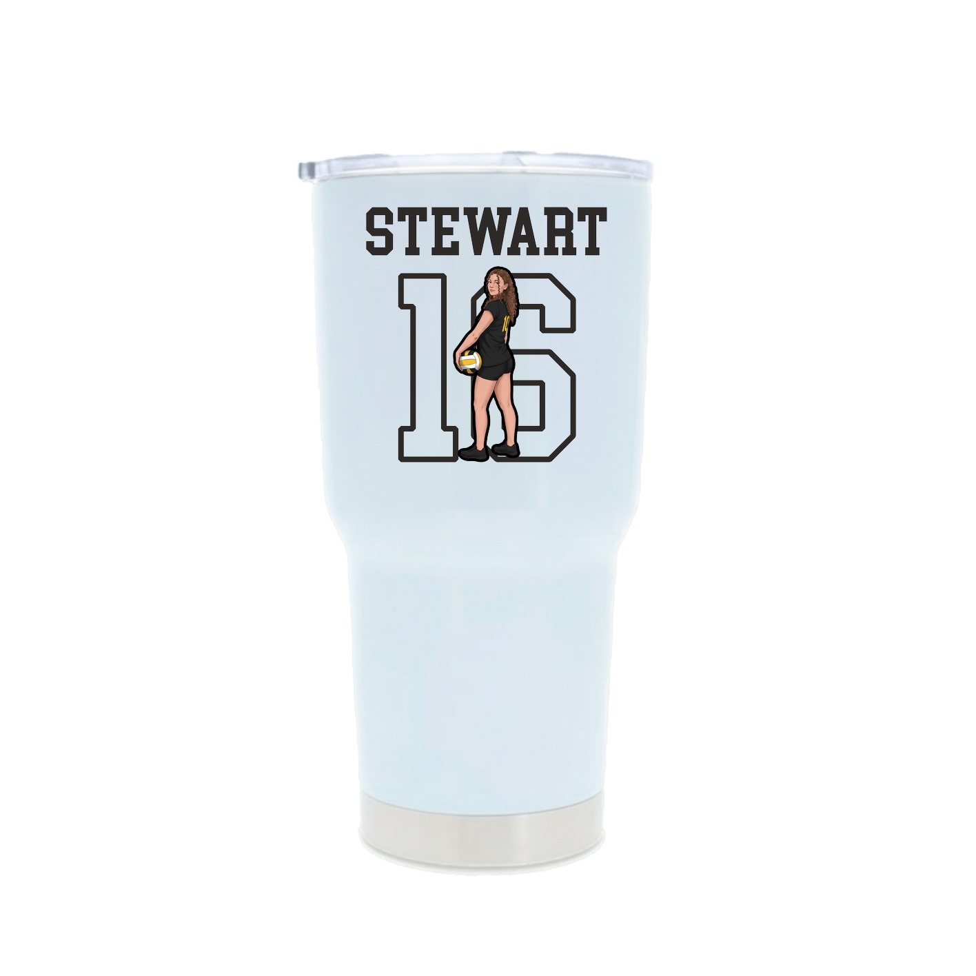 30oz Stainless Steel Tumbler — Shirsey in White