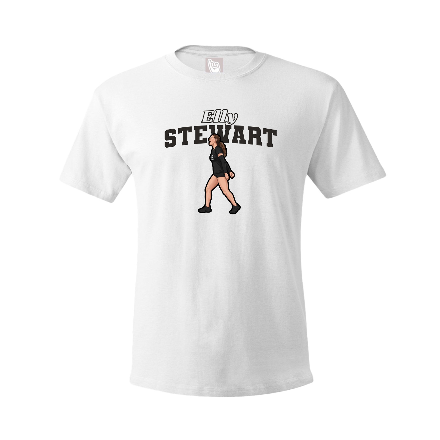 Youth Tee — Name Arch in White