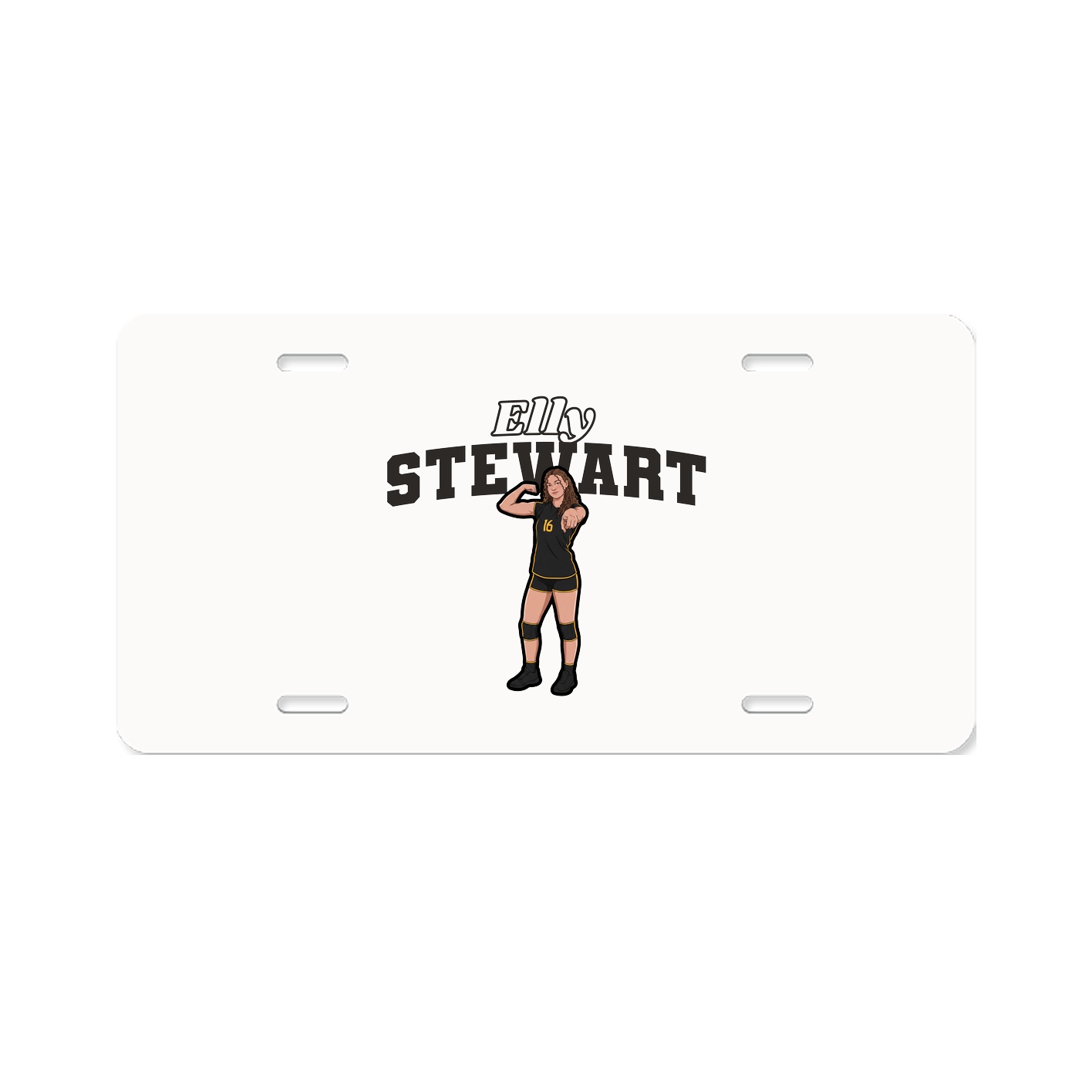 License Plate — Name Arch in Classic