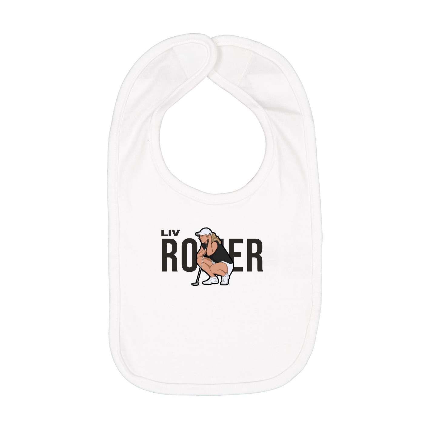 Infant Bib — Player Name in White