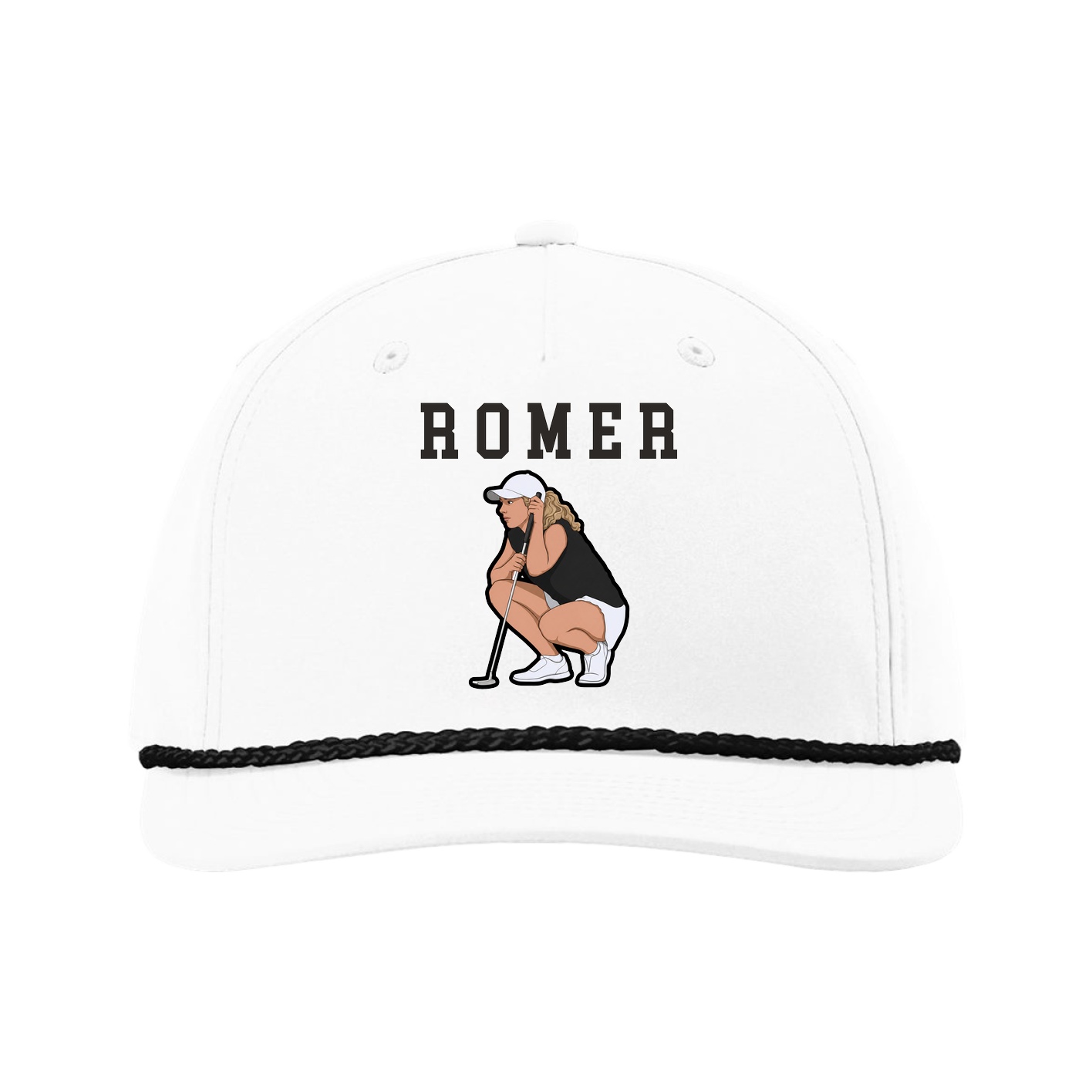 Five-Panel Classic Rope Cap — Shirsey in White