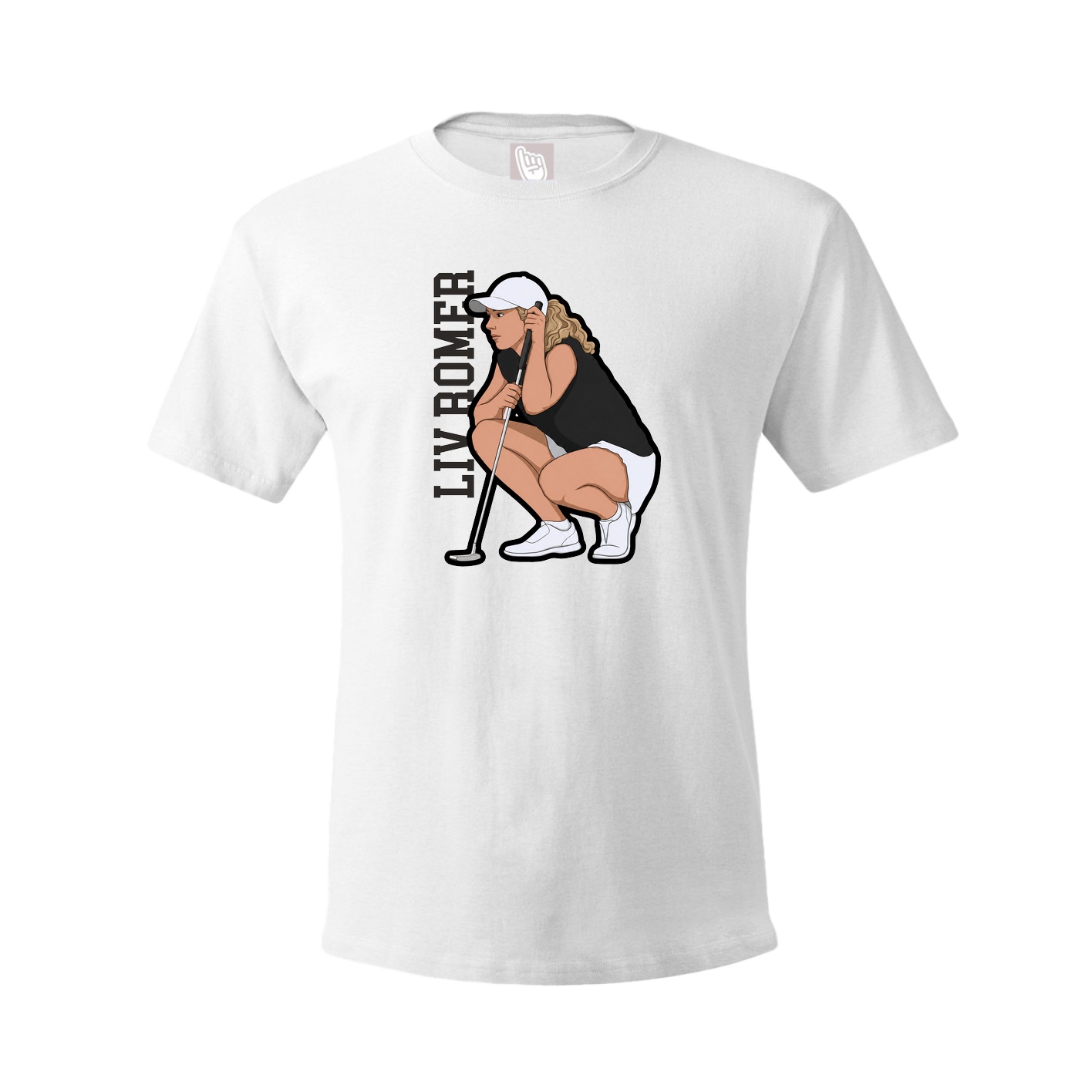Youth Tee — Name Vertical in White