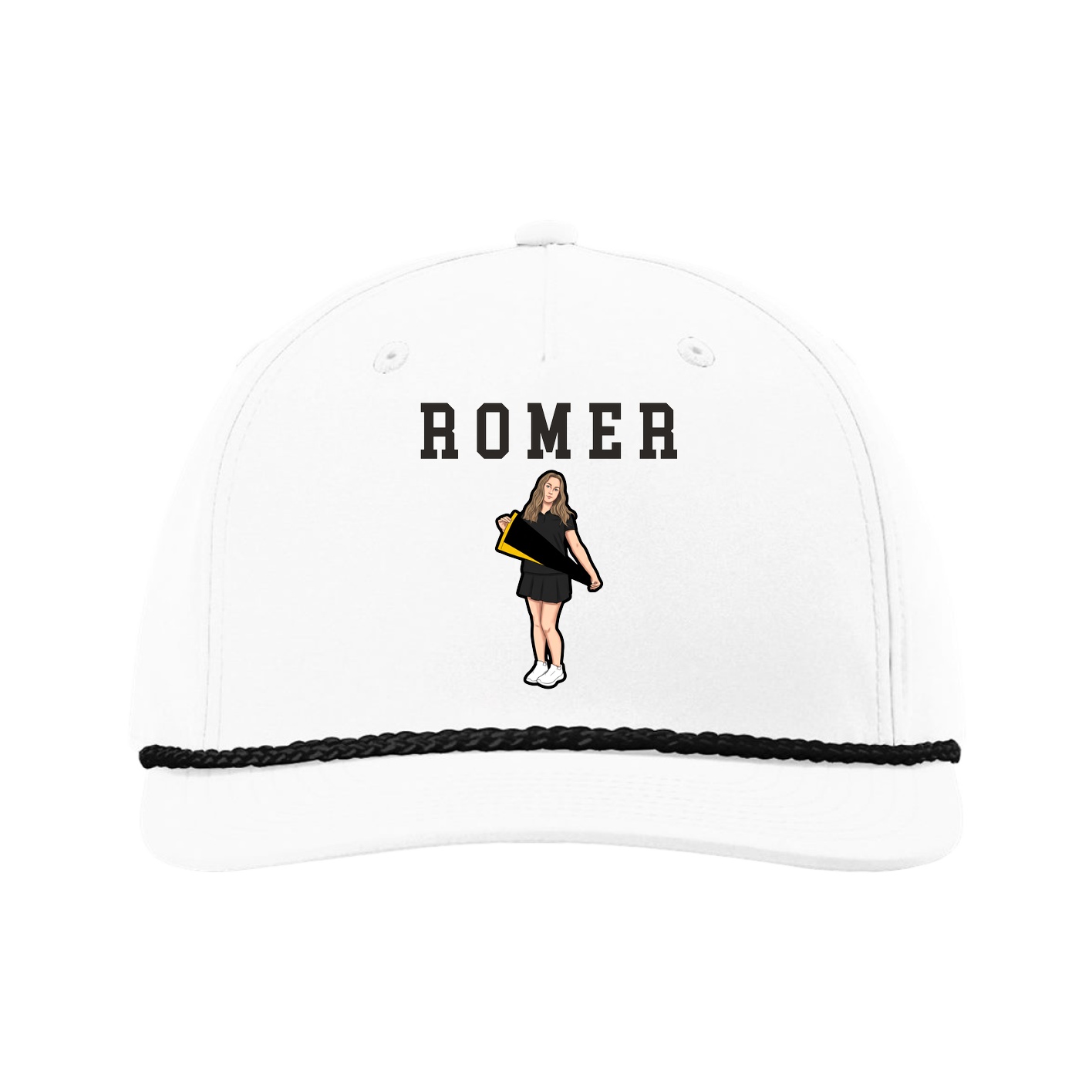 Five-Panel Classic Rope Cap — Shirsey in White