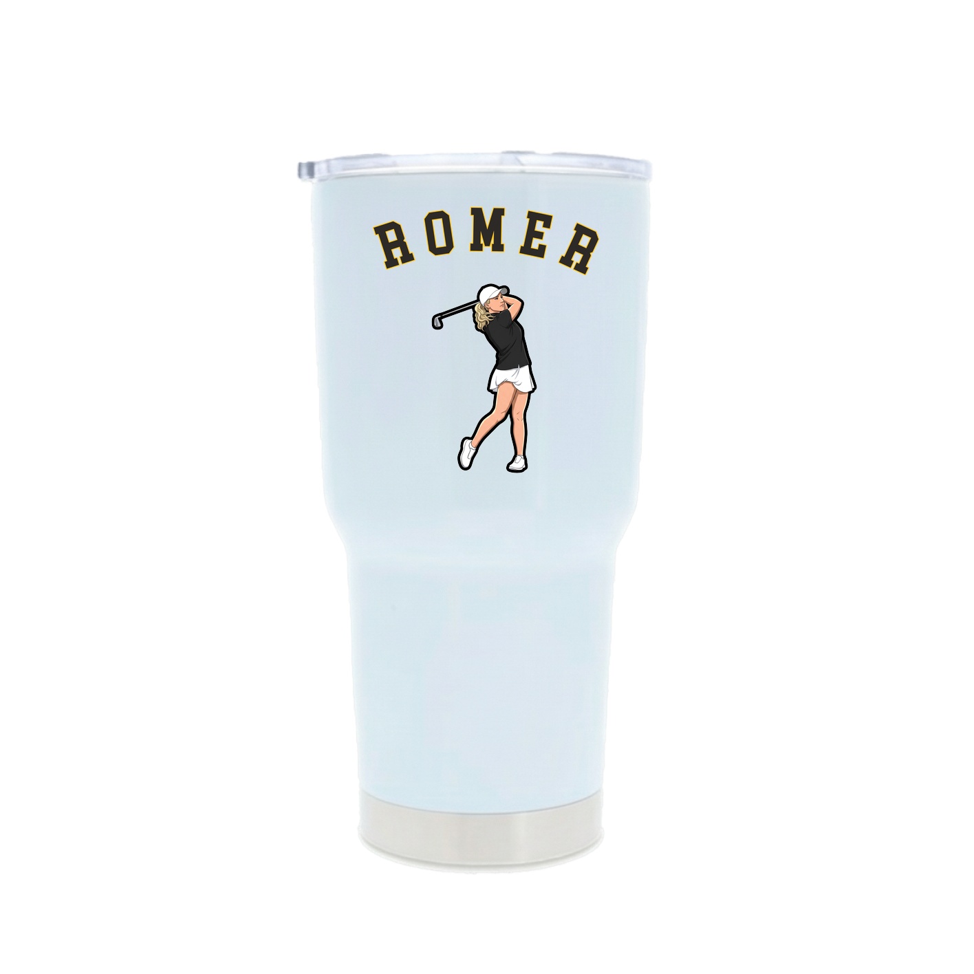 30oz Stainless Steel Tumbler — Shirsey Arch in White