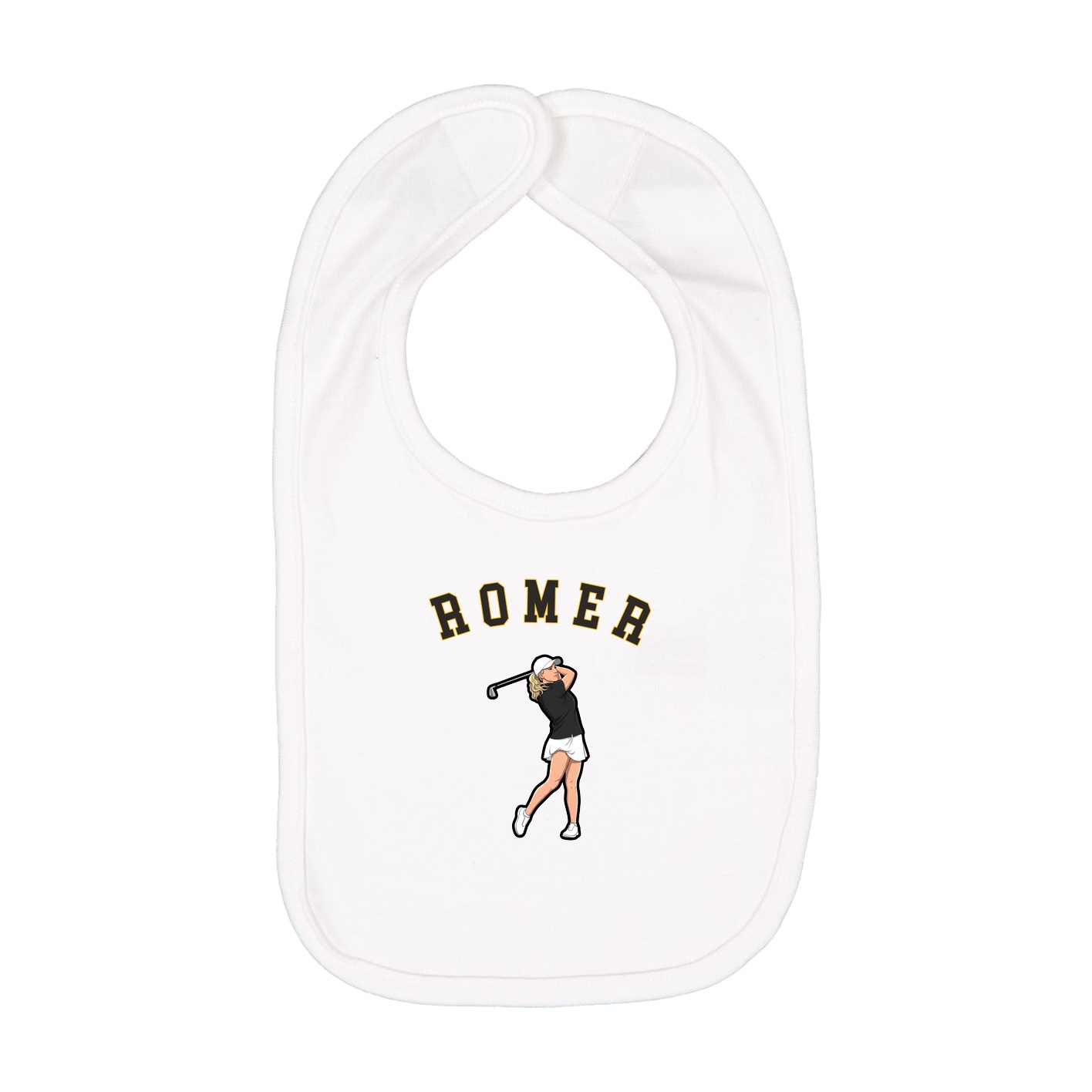 Infant Bib — Shirsey Arch in White
