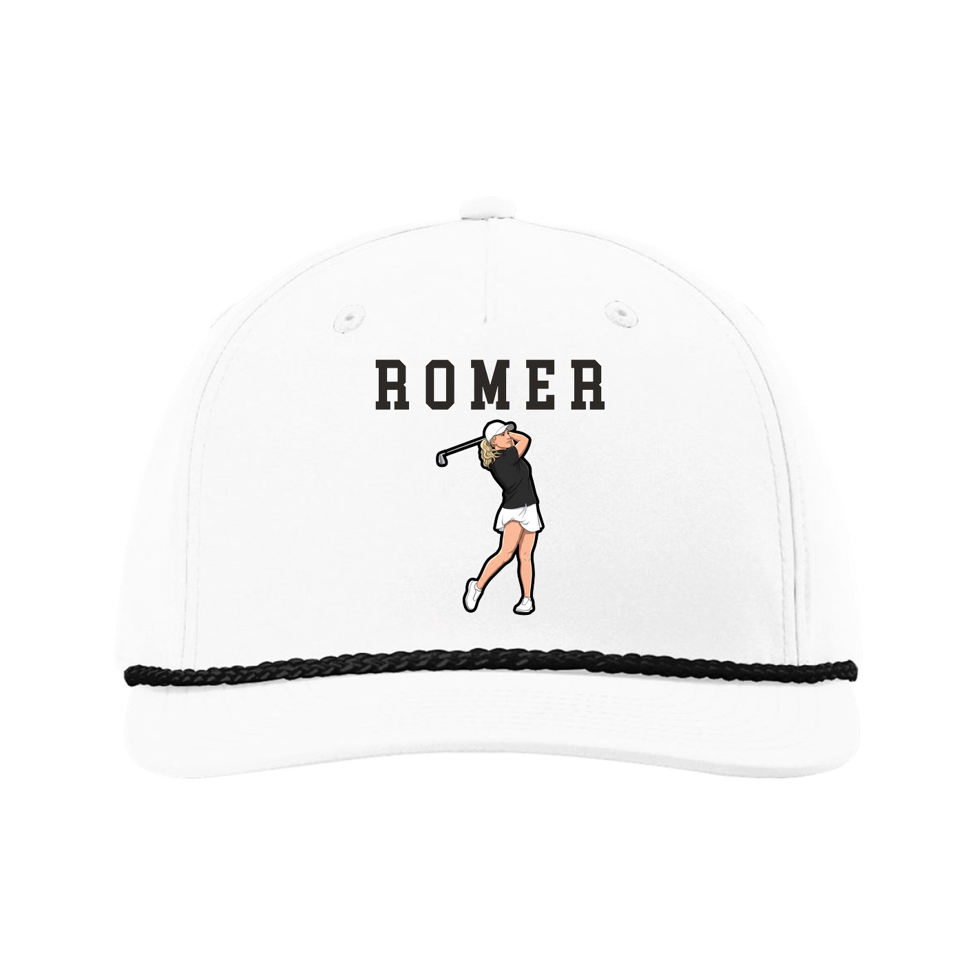 Five-Panel Classic Rope Cap — Shirsey in White