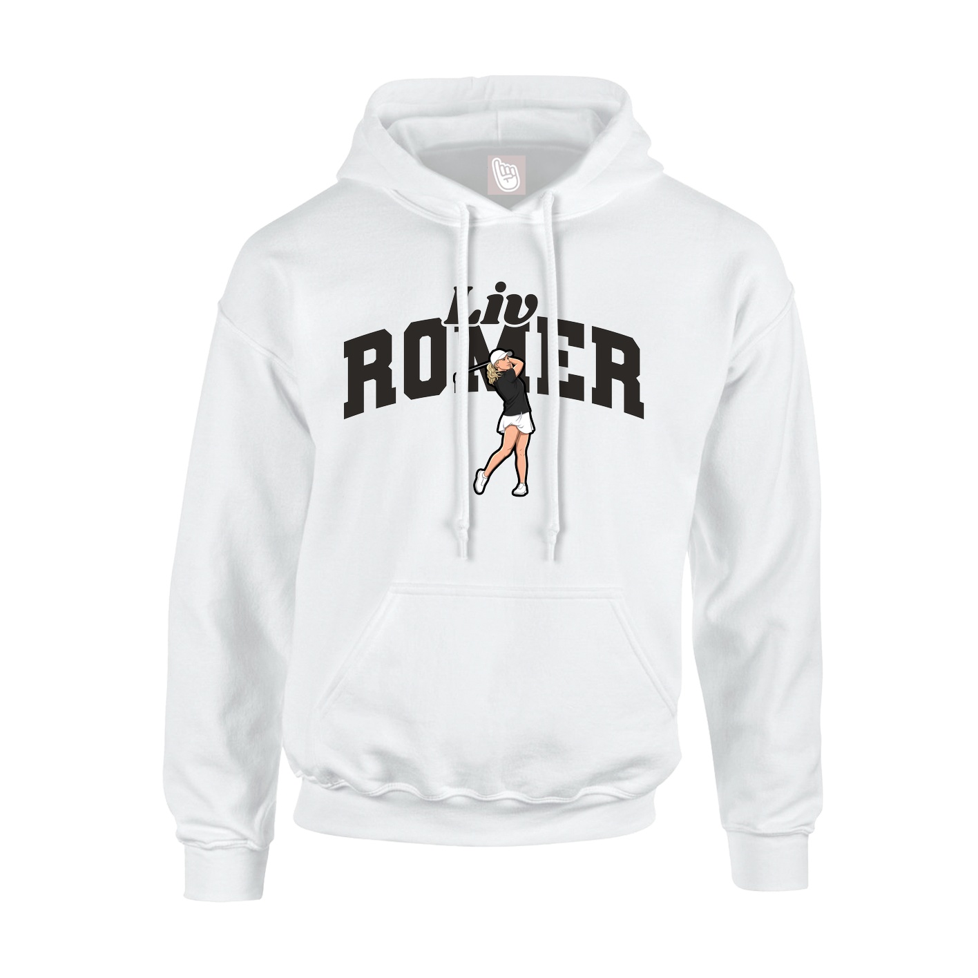 Youth Hoodie — Signature Arch in White