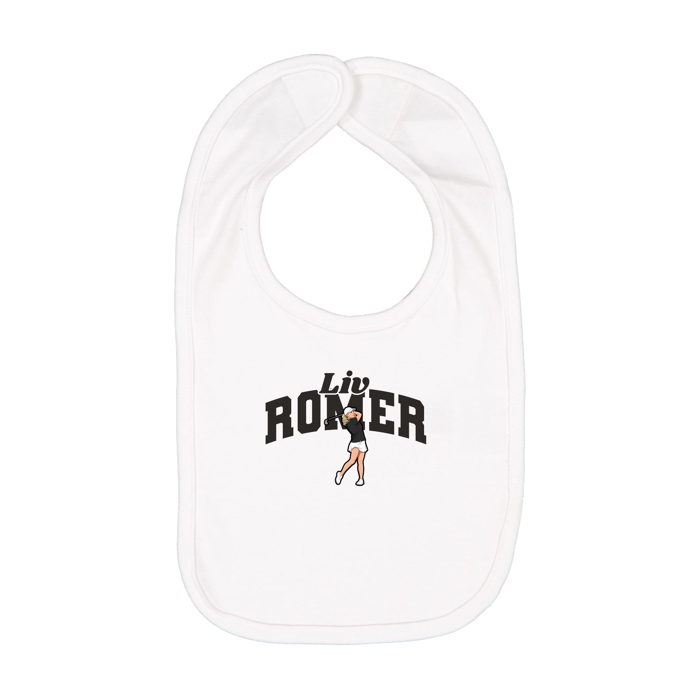Infant Bib — Signature Arch in White