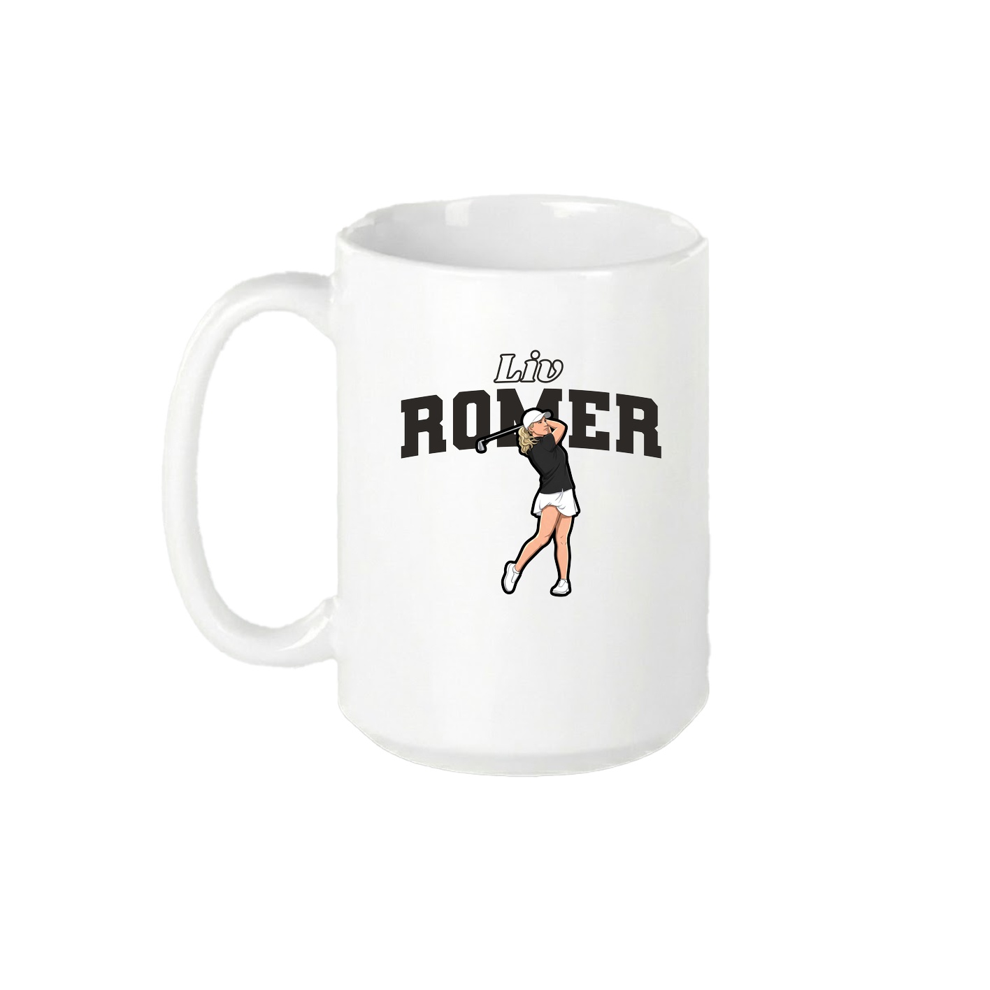 15oz Coffee Mug — Name Arch in White