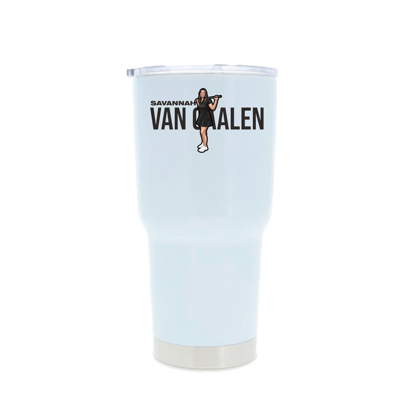 30oz Stainless Steel Tumbler — Player Name in White