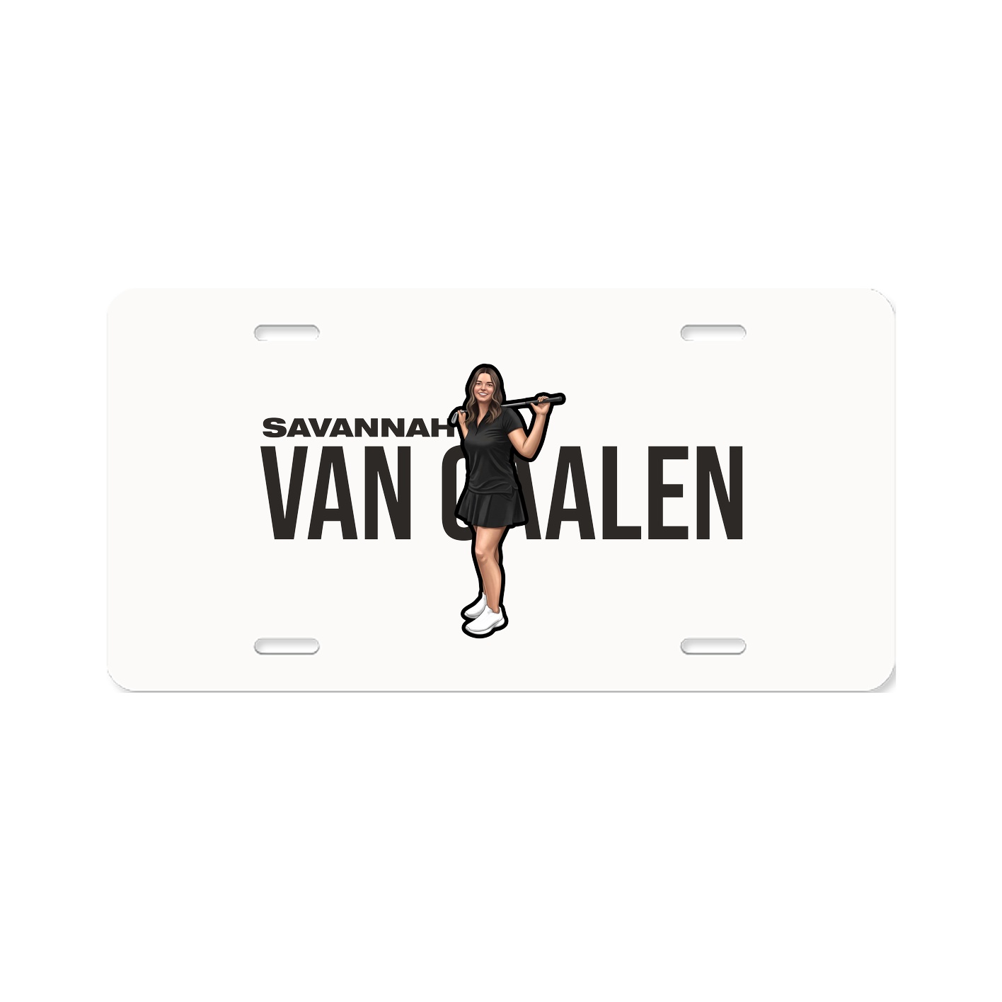 License Plate — Player Name in Classic