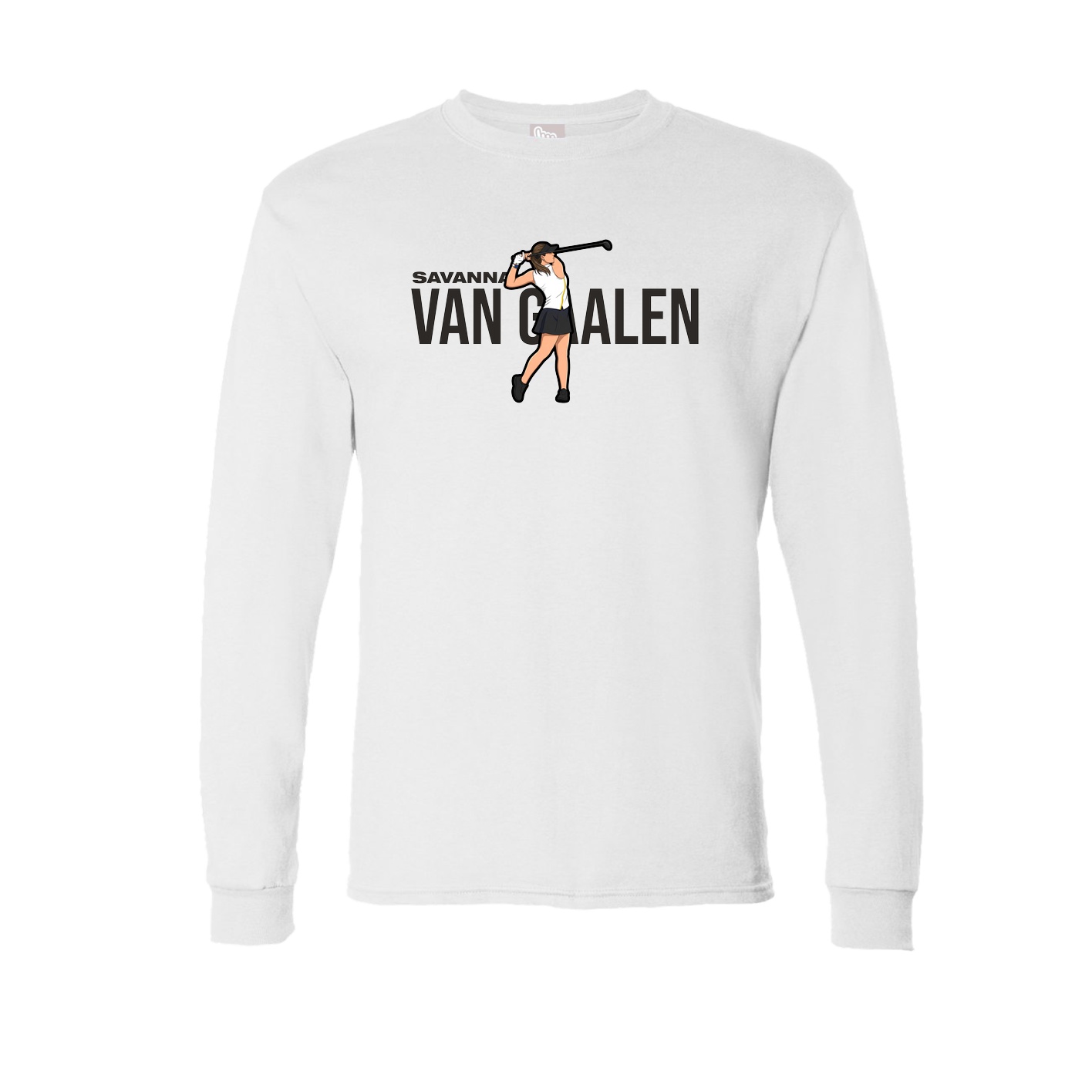 Long Sleeve Tee — Player Name in White