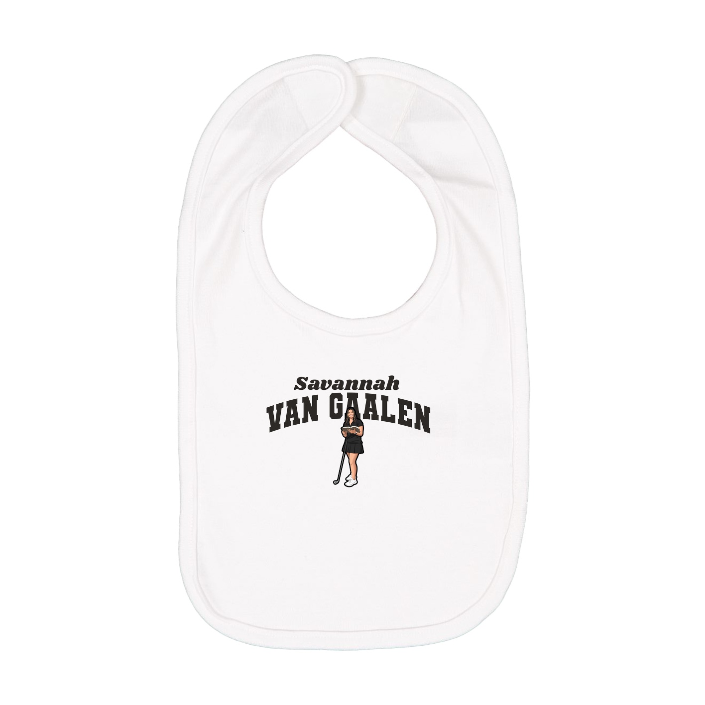 Infant Bib — Signature Arch in White