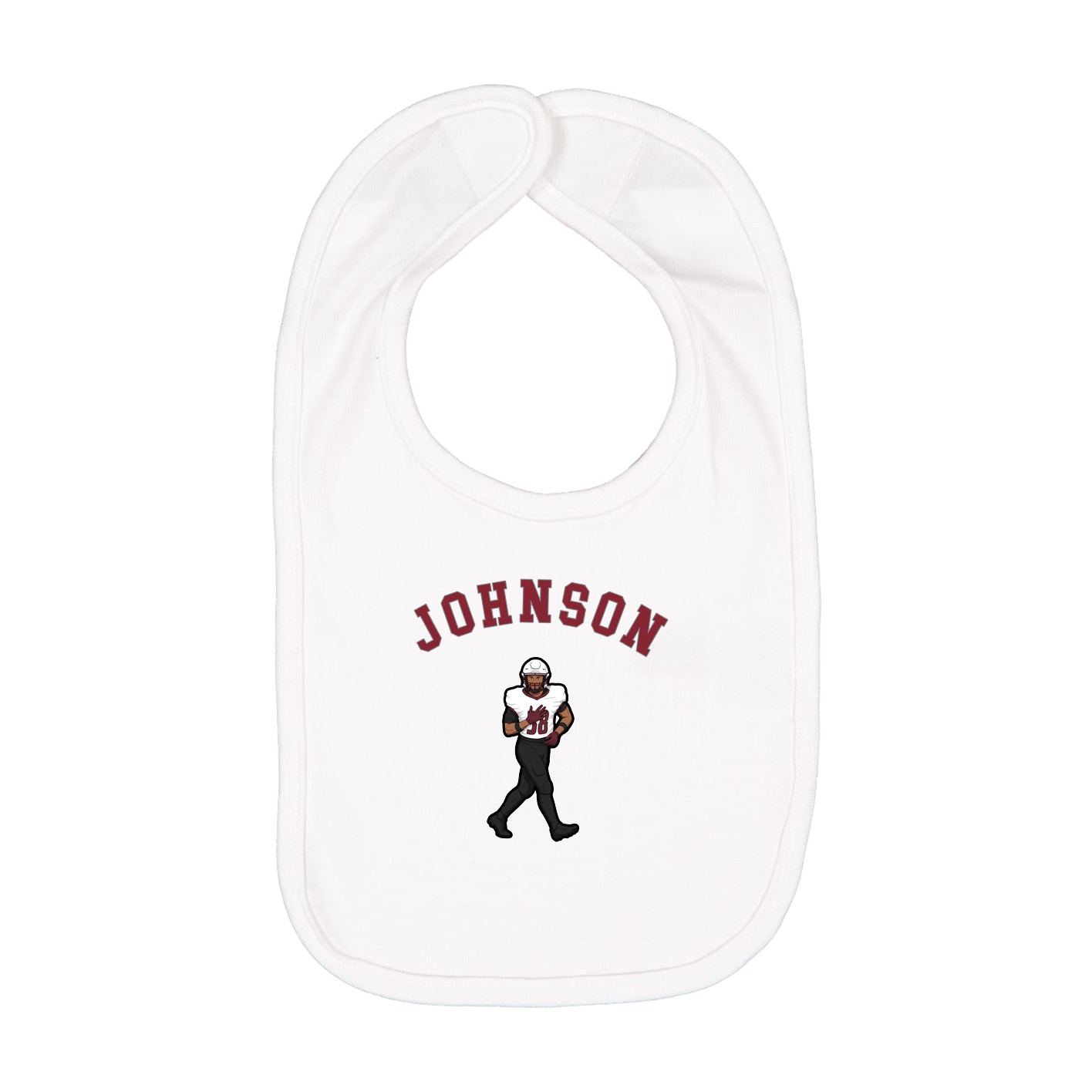 Infant Bib — Shirsey Arch in White