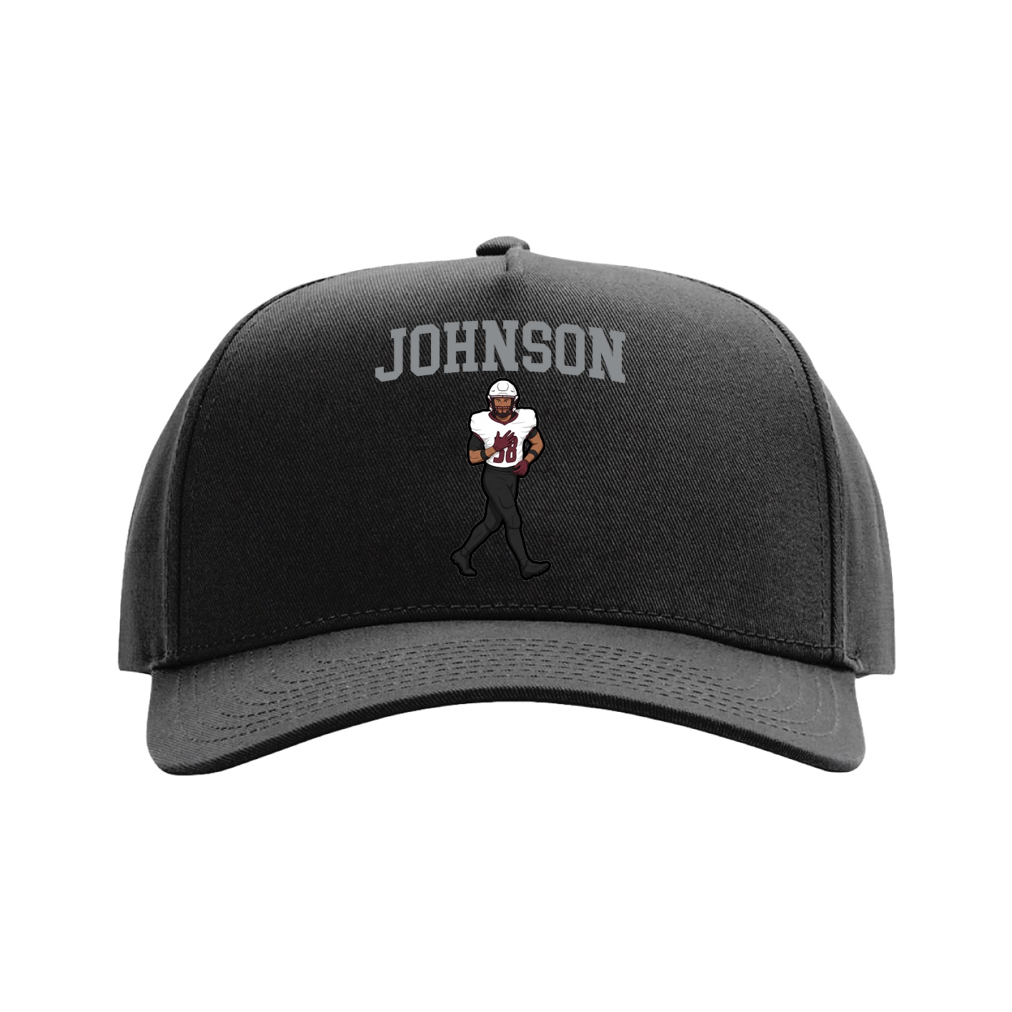Full Fabric Five-Panel Champ Cap — Shirsey in Black