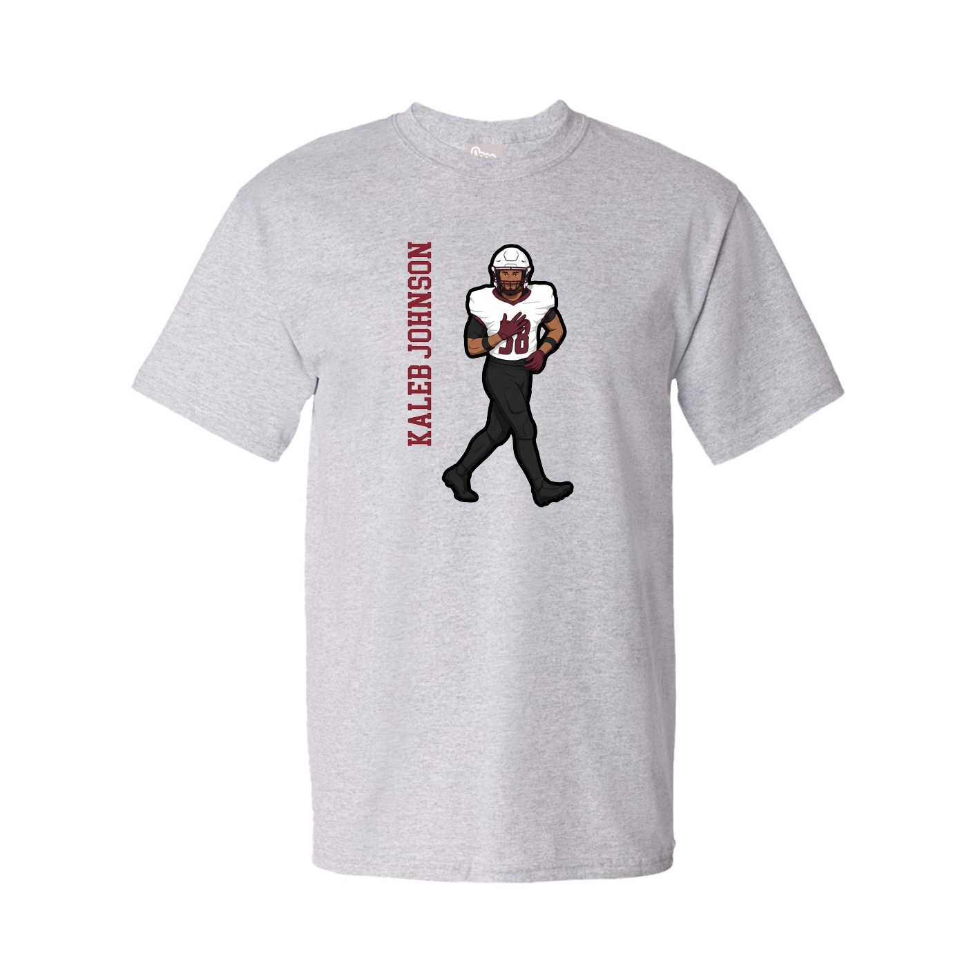 Tee — Name Vertical in Grey