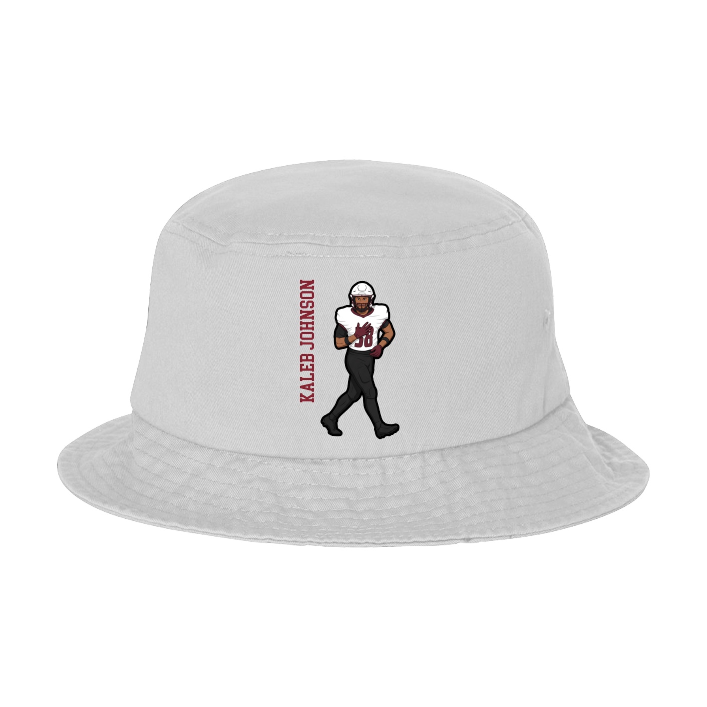 Bucket Cap — Name Vertical in White