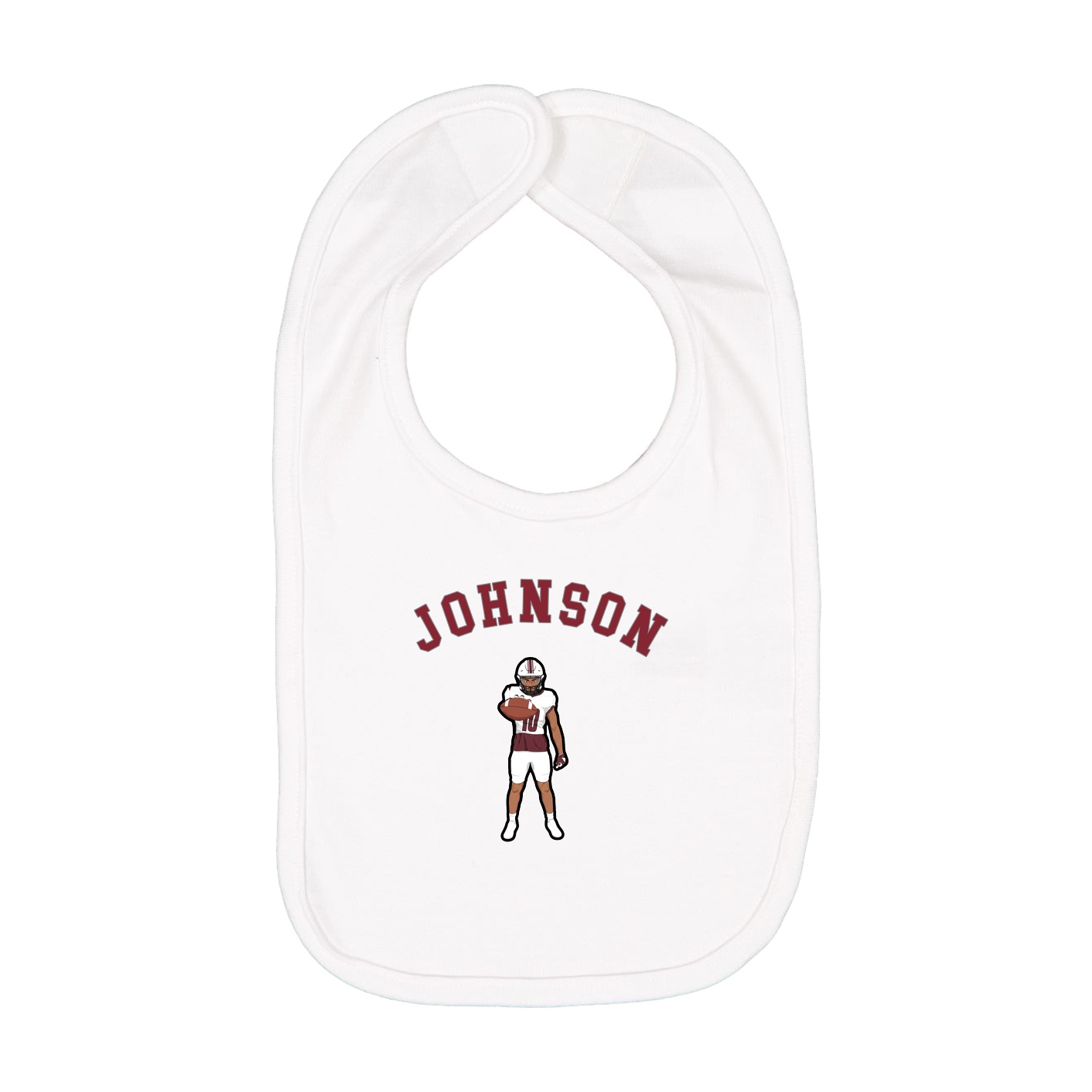 Infant Bib — Shirsey Arch in White